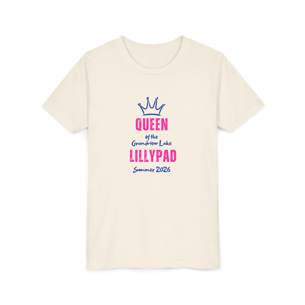 Youth Tee — "Queen of the Lillypad" Grandview Lake Crown Graphic Kids Shirt