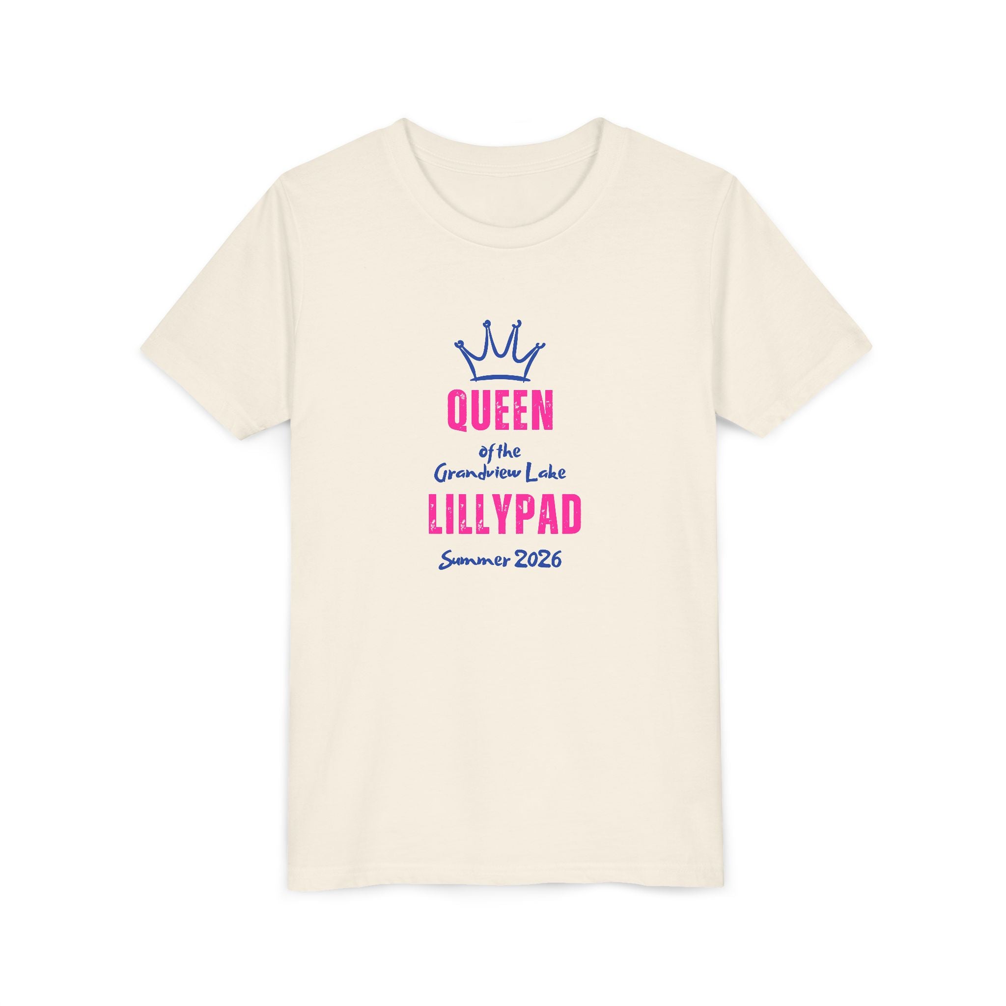 Youth Tee — "Queen of the Lillypad" Grandview Lake Crown Graphic Kids Shirt