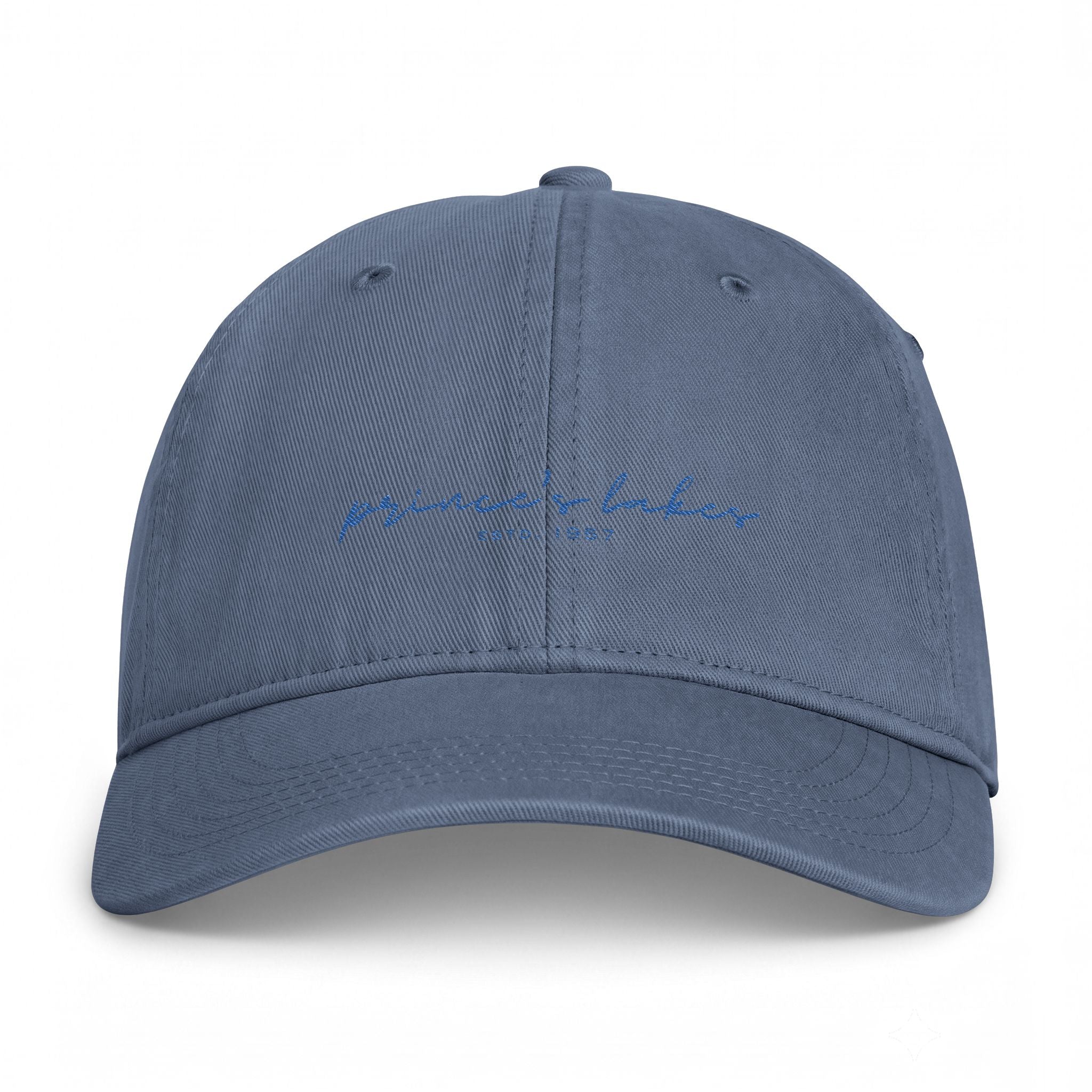 Washed Coastal Cap — "Prince's Lakes" Embroidered Lake Hat