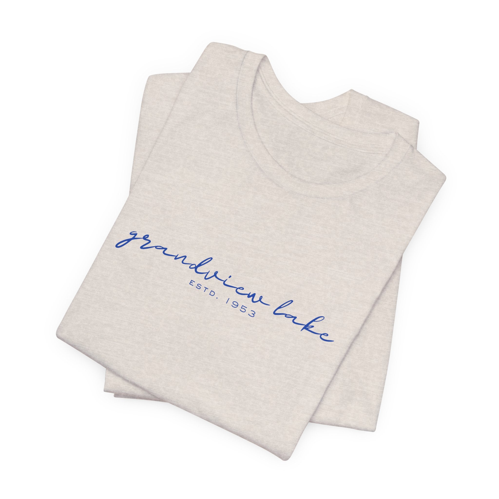 Script "grandview lake" Unisex Jersey Short Sleeve Tee