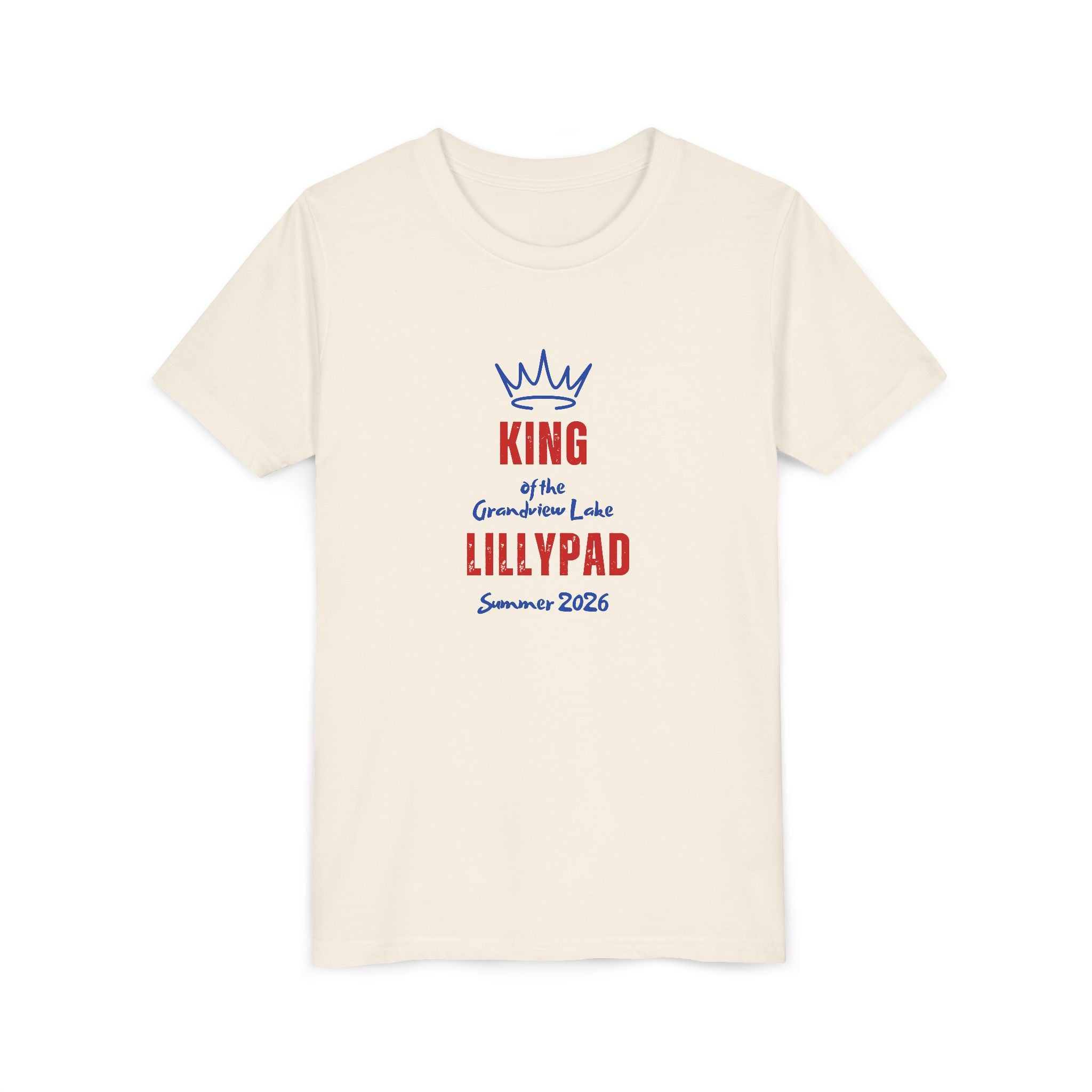 King of the Grandview Lake Lillypad Youth Tee — Cute Summer 2026 Kids Shirt