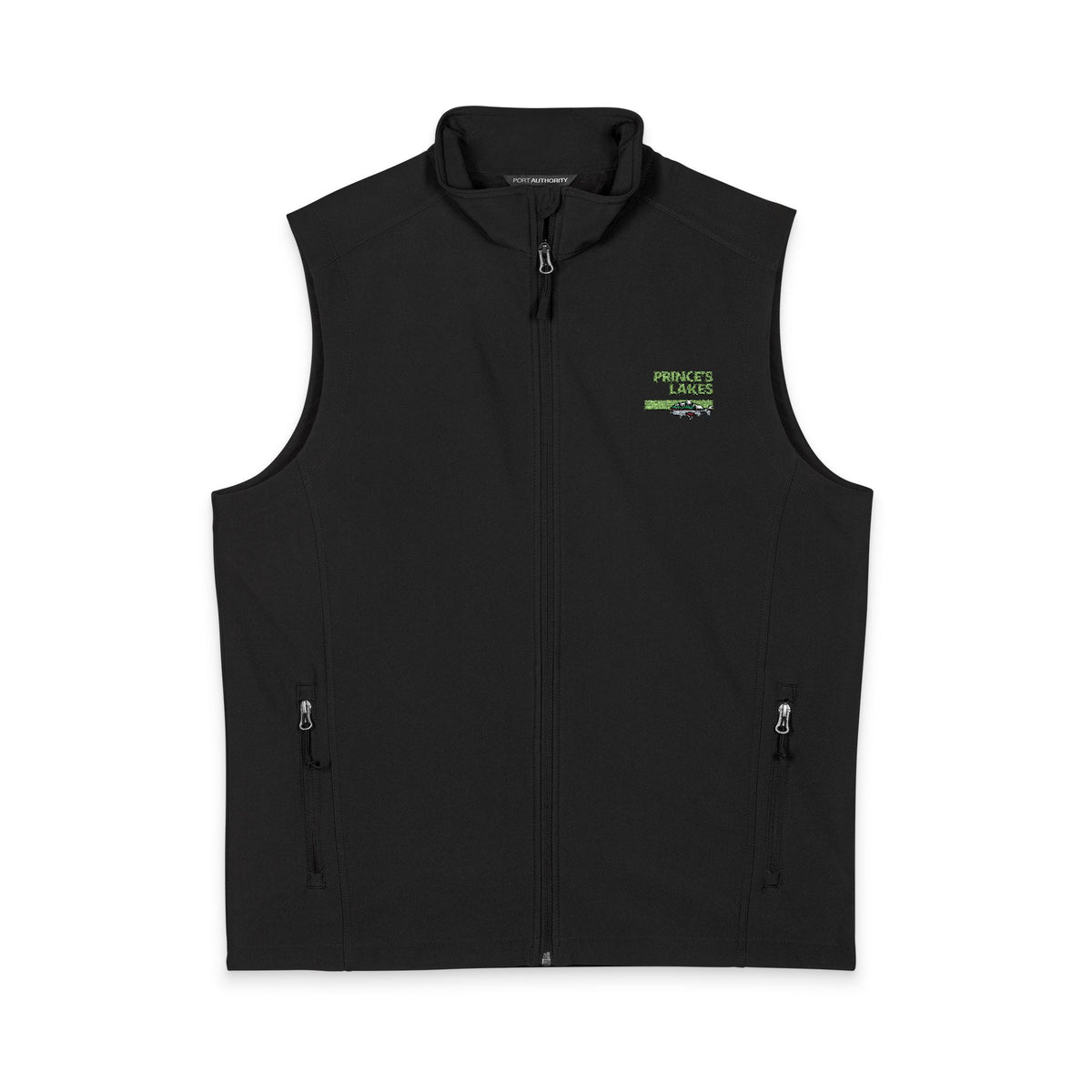 Men's Soft Shell Vest — Prince's Lakes Logo Chest