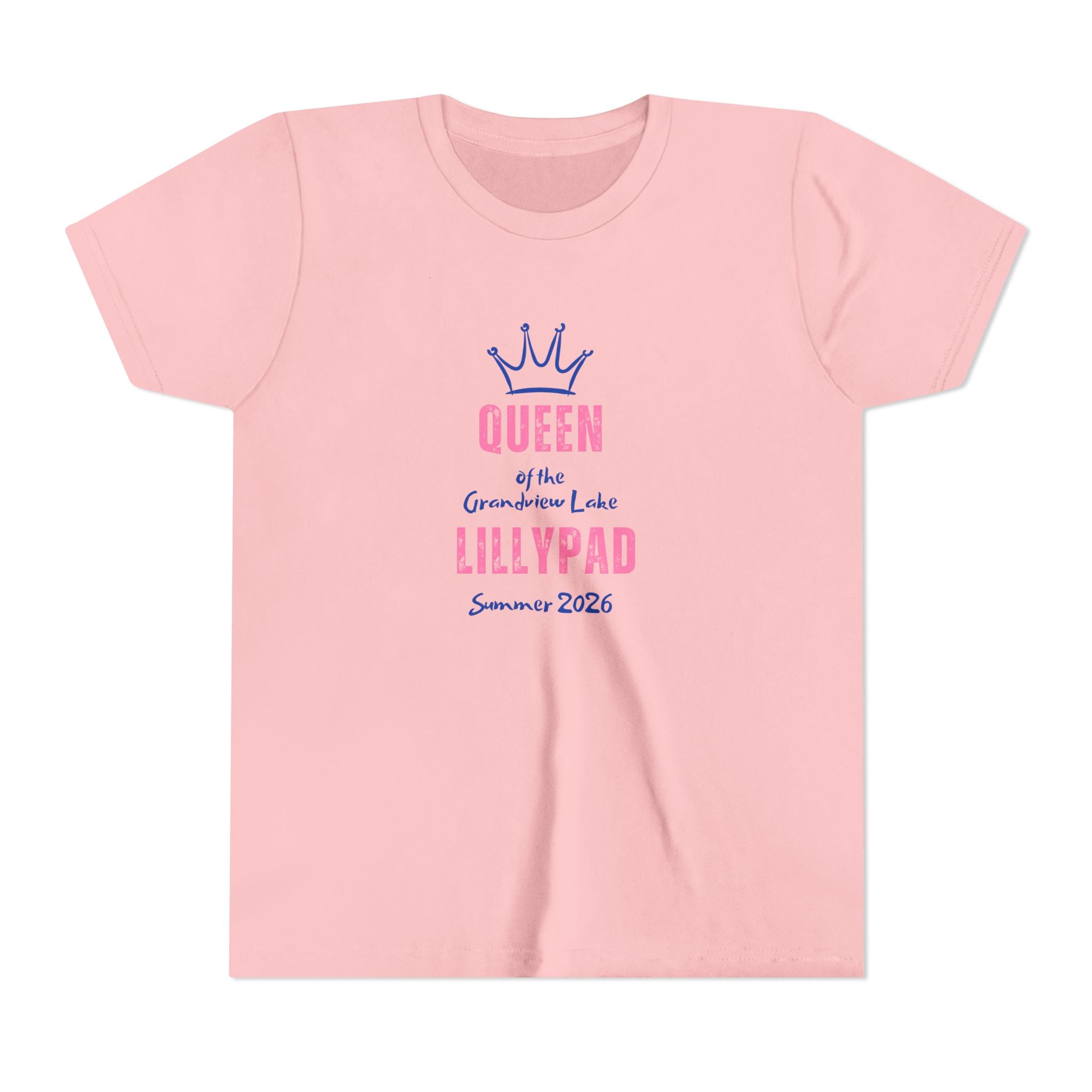 Youth Tee — "Queen of the Lillypad" Grandview Lake Crown Graphic Kids Shirt