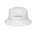 Embroidered "Lamb Lake" Script Bucket Hat — Casual Summer Fishing & Outdoor Hat