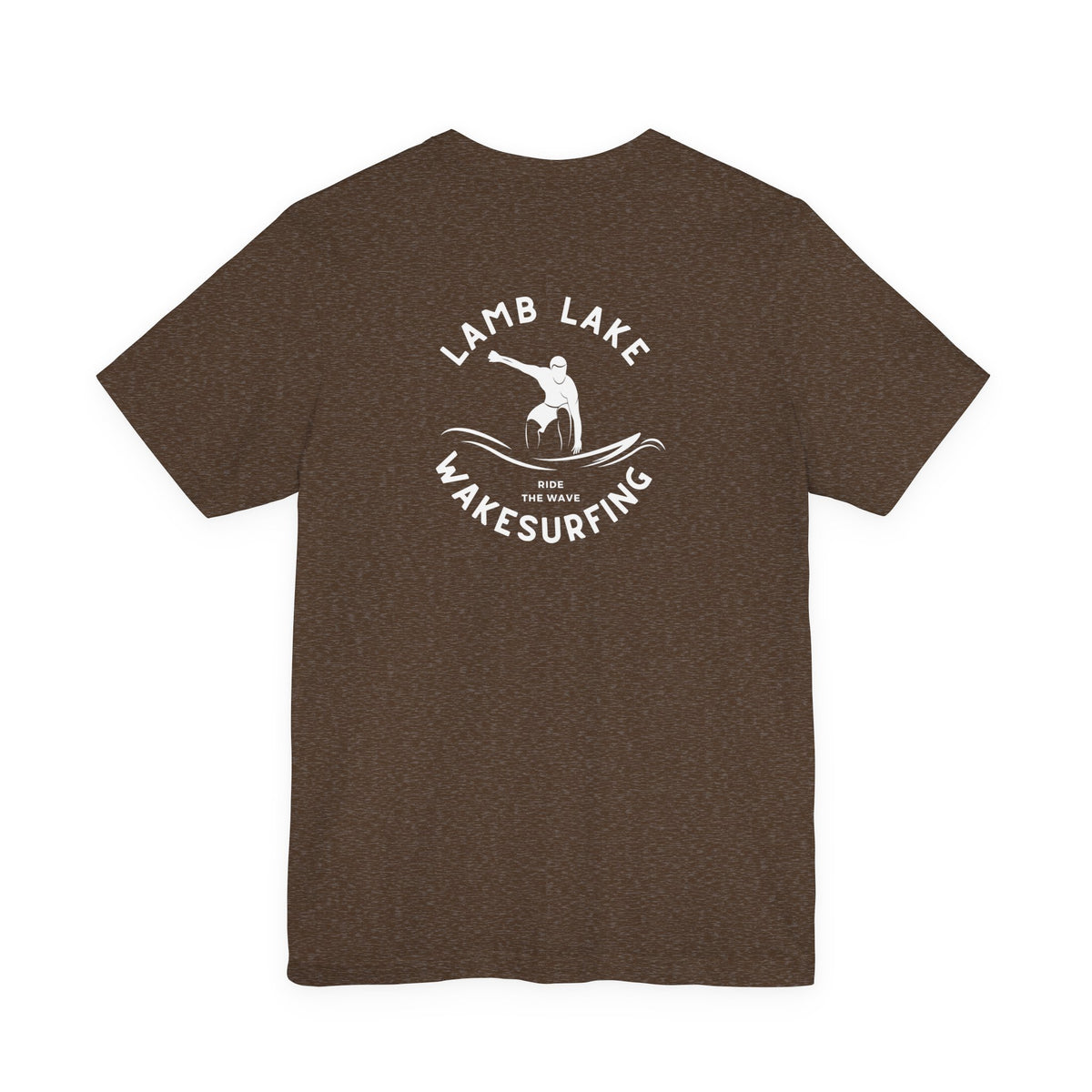 Wakesurf Pocket & Back Print Lamb Lake Minimalist Tee —  Short Sleeve Shirt