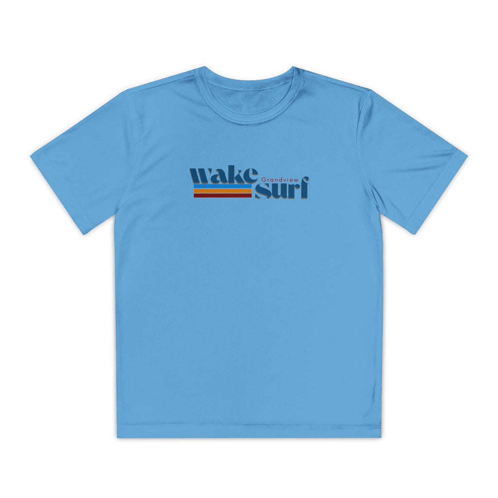 Youth Wake Surf Grandview Tee – Retro Striped Wake Surfing Shirt