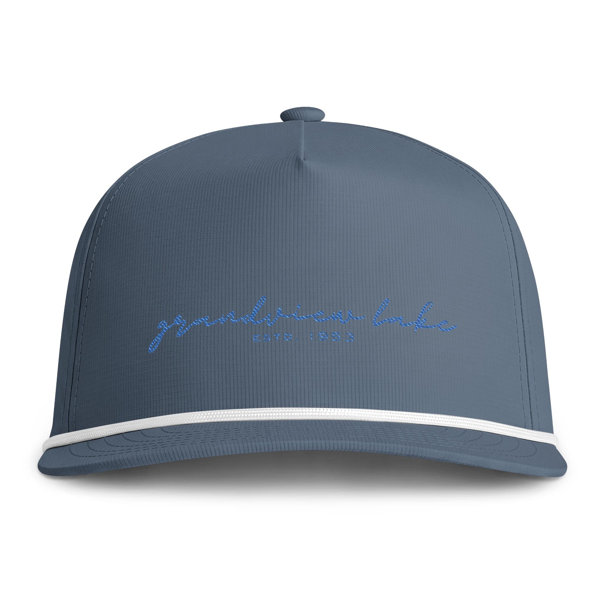 Sunwashed Rope Cap – 'Grandview Lake' Vintage Script Baseball Hat