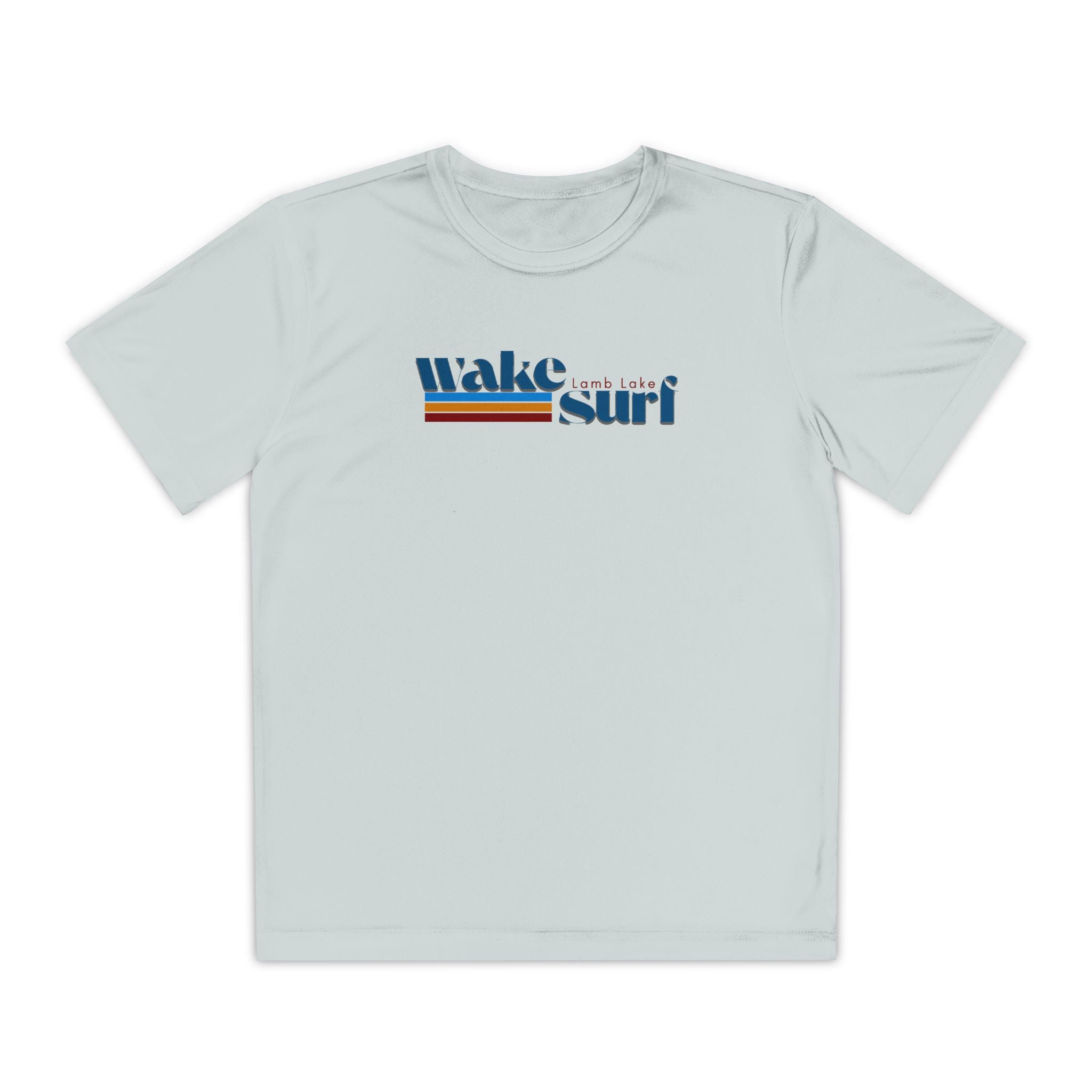 Youth Wake Surf Lamb Lake Tee – Retro Striped Wake Surfing Shirt