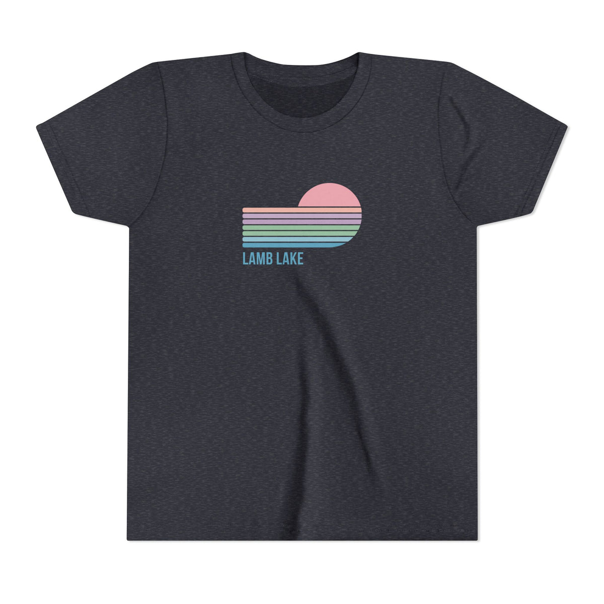 Youth Tee - Retro Pastel 'Lamb Lake' Sunset Graphic