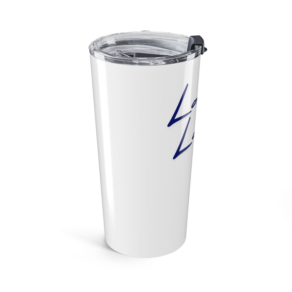 20oz Tumbler — "Lamb Lake" Blue Script Insulated Travel Cup
