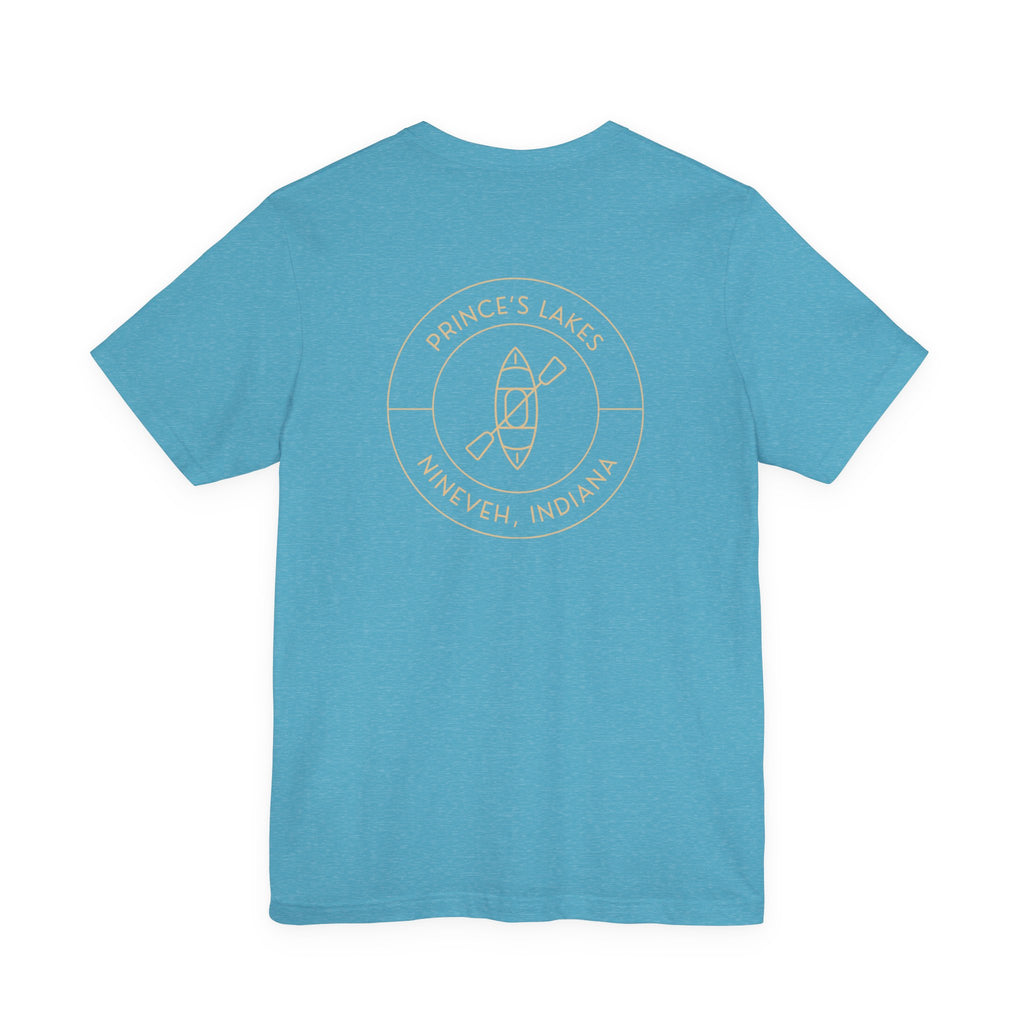 Kayak Pocket & Back Print Prince's Lakes Minimalist Tee —  Short Sleeve Shirt