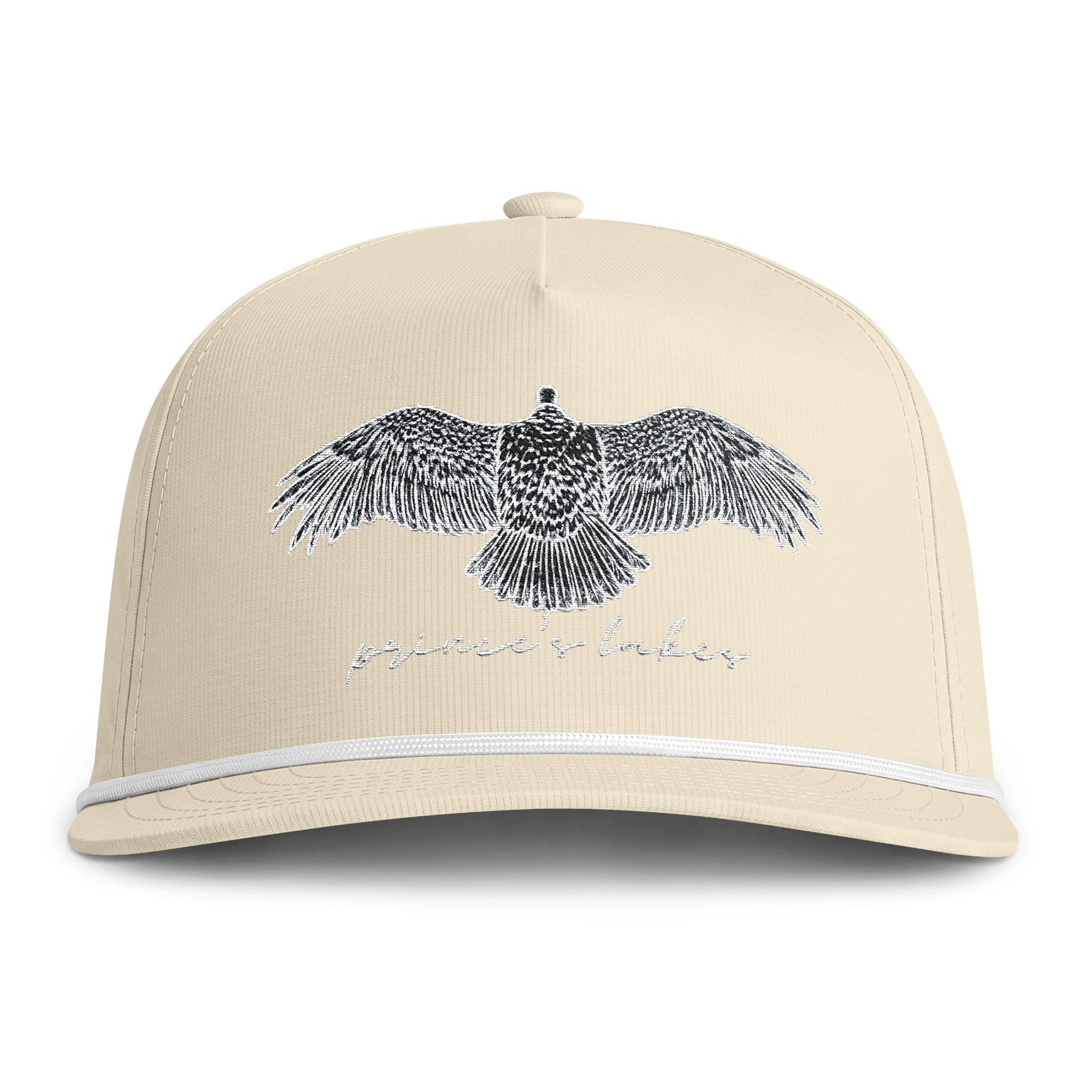 Prince's Lakes Turkey Vulture Embroidered Sunwashed Rope Cap