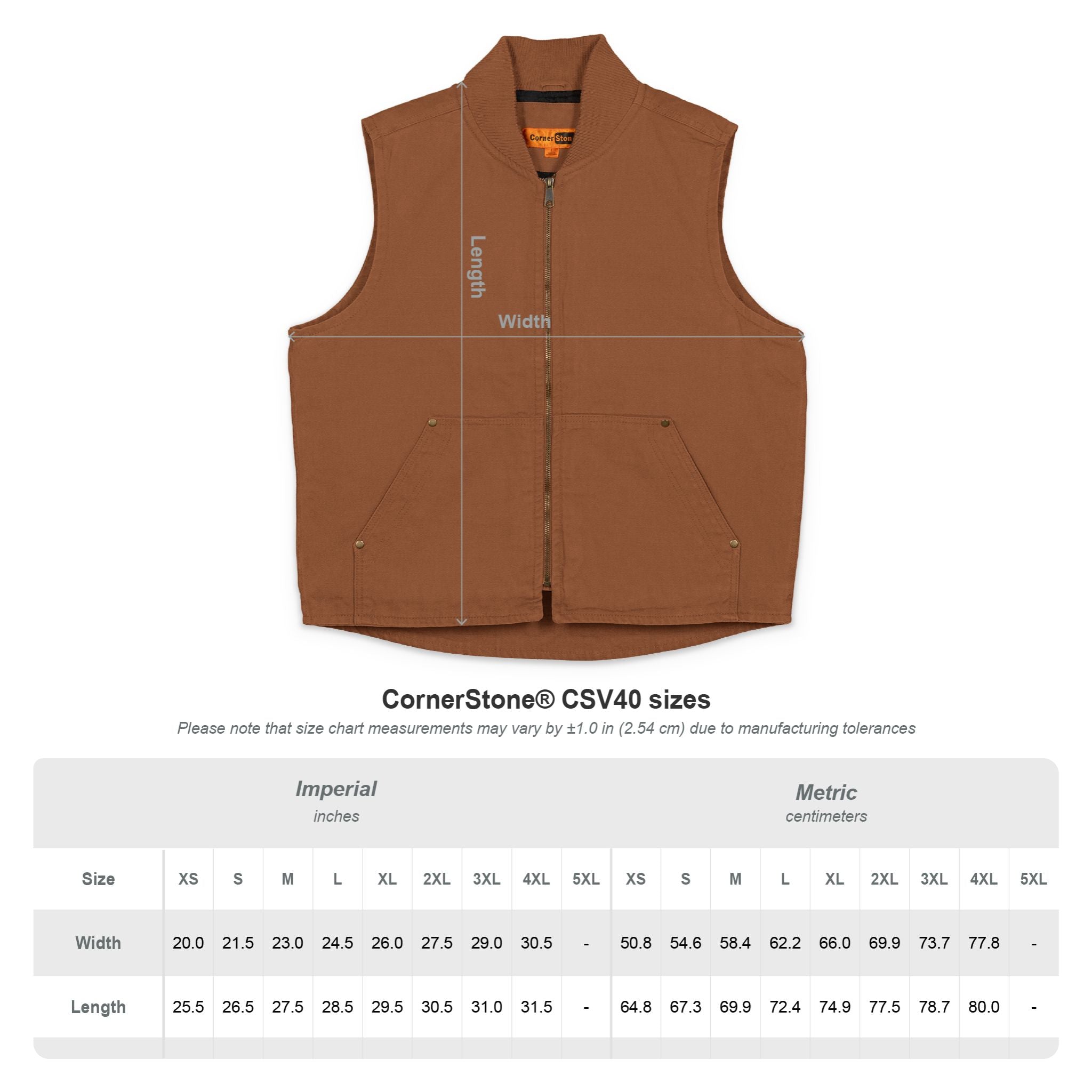 Embroidered Washed Duck Cloth Work Vest — Rugged Utility Jacket