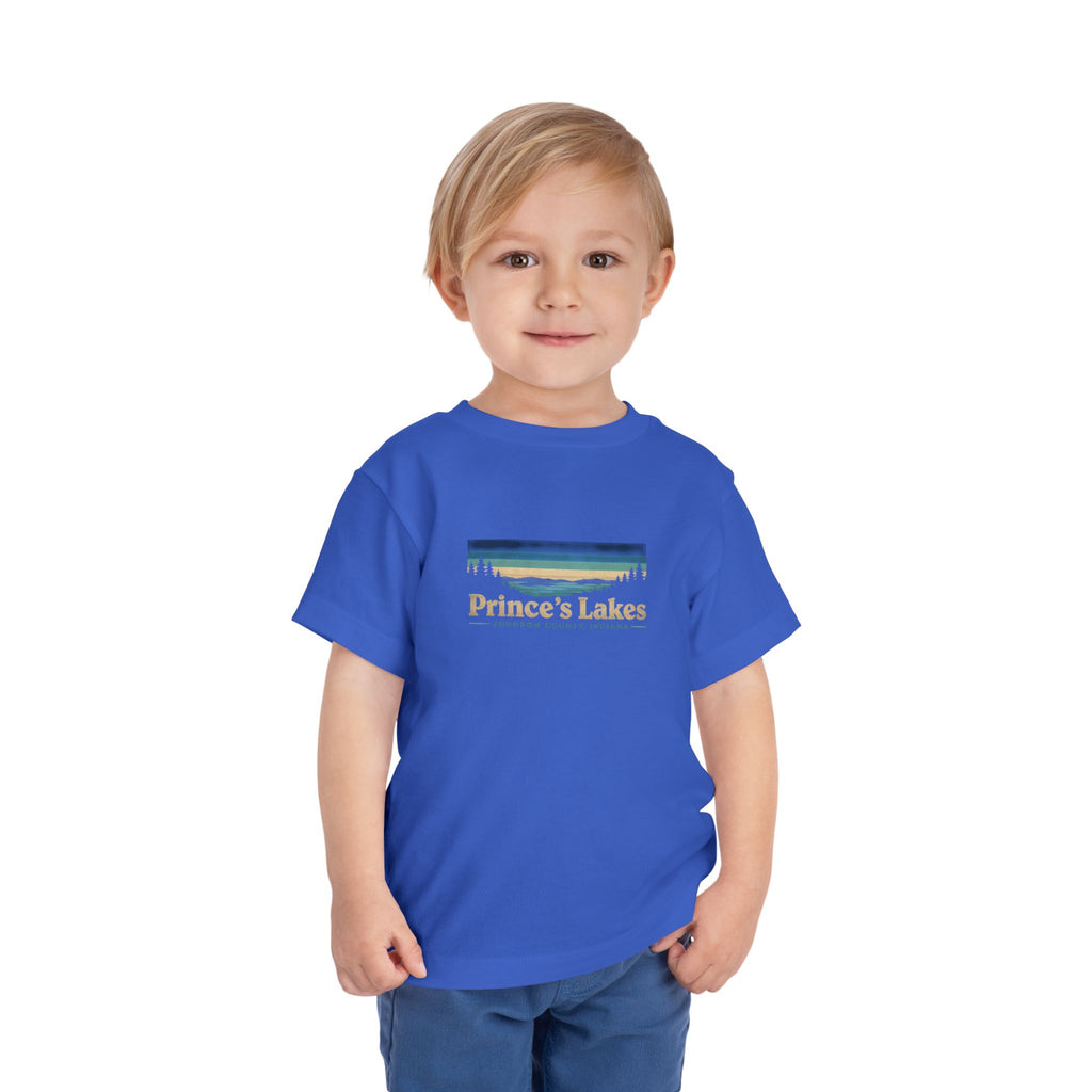Toddler Tee - "Prince's Lakes" Retro Sunset Graphic