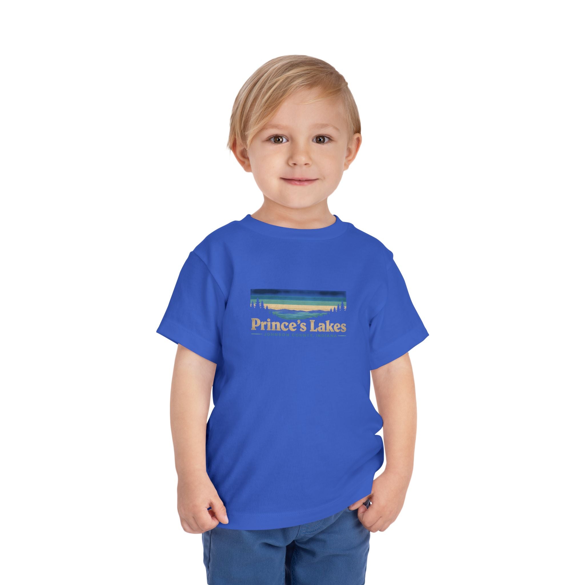 Toddler Tee - "Prince's Lakes" Retro Sunset Graphic