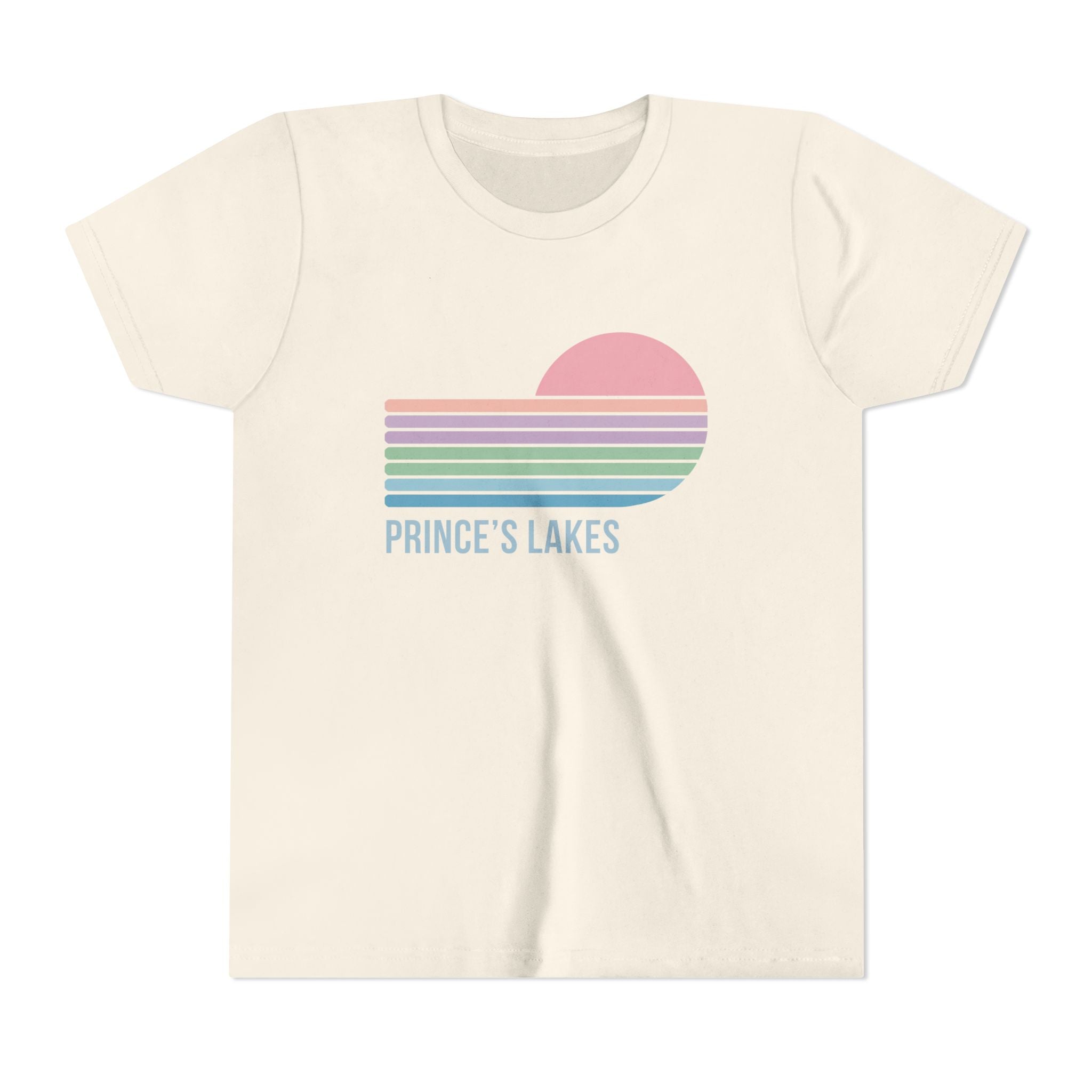 Youth Tee — 'Prince's Lakes' Pastel Retro Sunset Kids T-Shirt