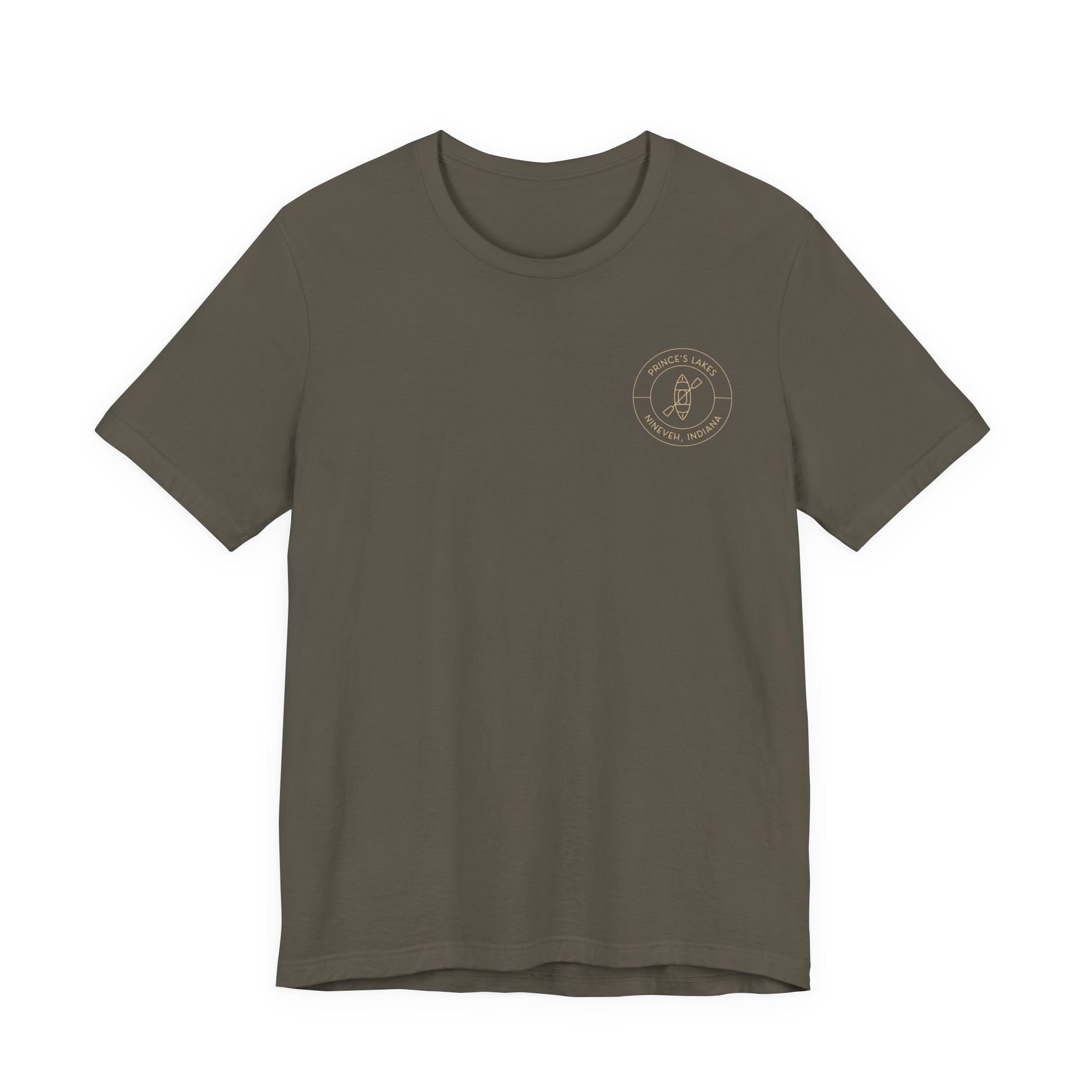 Kayak Pocket & Back Print Prince's Lakes Minimalist Tee —  Short Sleeve Shirt