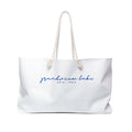 Weekender Bag - 'Grandview Lake' Script Tote | Travel & Lake Getaway Bag