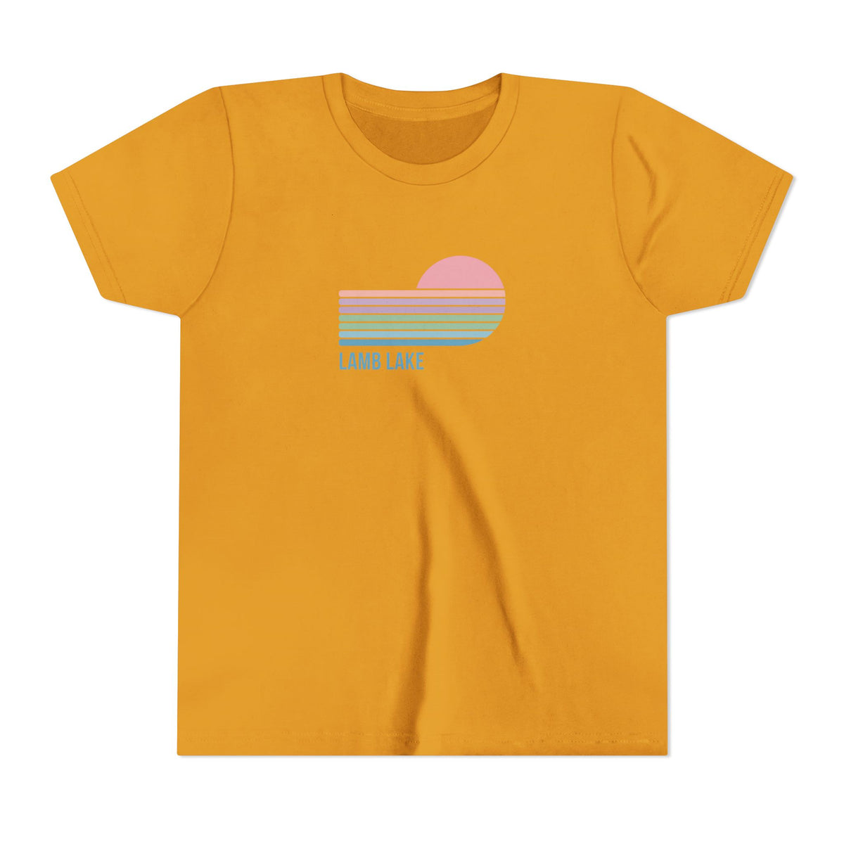 Youth Tee - Retro Pastel 'Lamb Lake' Sunset Graphic