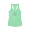 Women's Ideal Racerback Tank- Sun over Water "Lamb Lake" Script