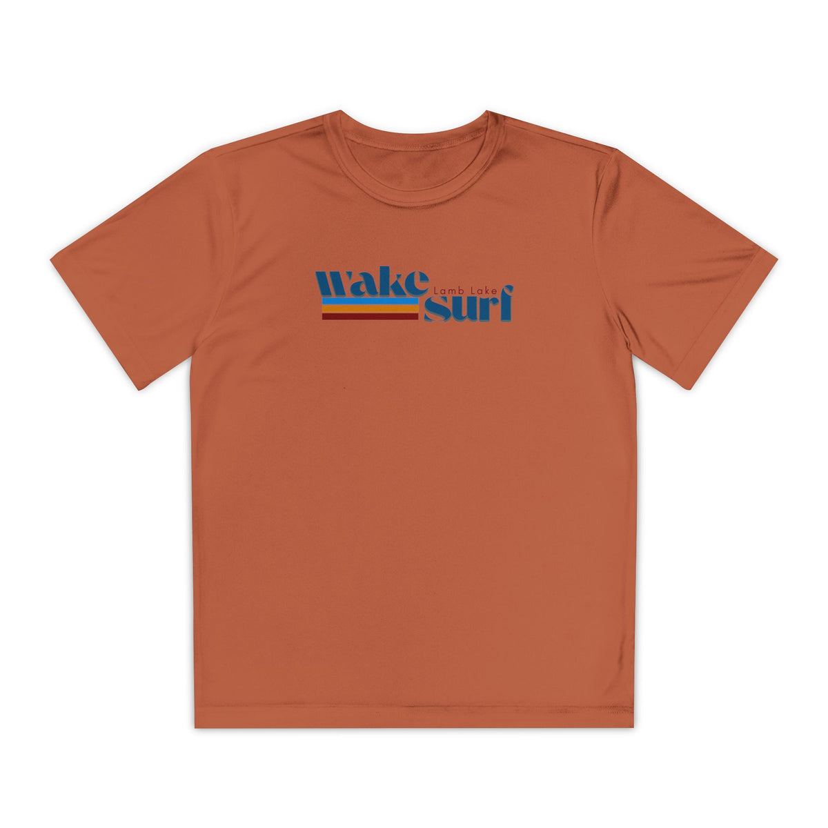 Youth Wake Surf Lamb Lake Tee – Retro Striped Wake Surfing Shirt