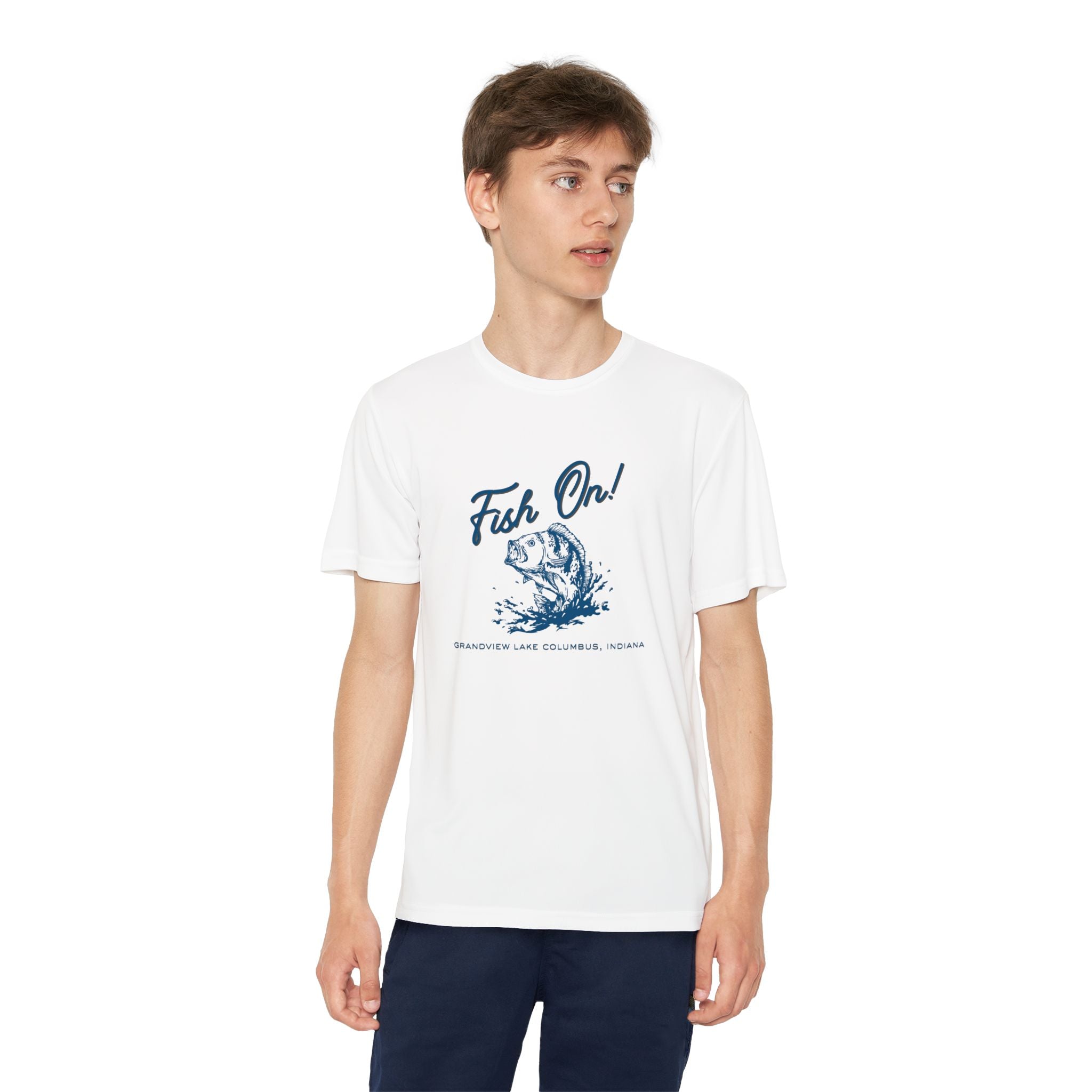Youth Performance Tee — Grandview Lake "Fish On!" Graphic T-Shirt