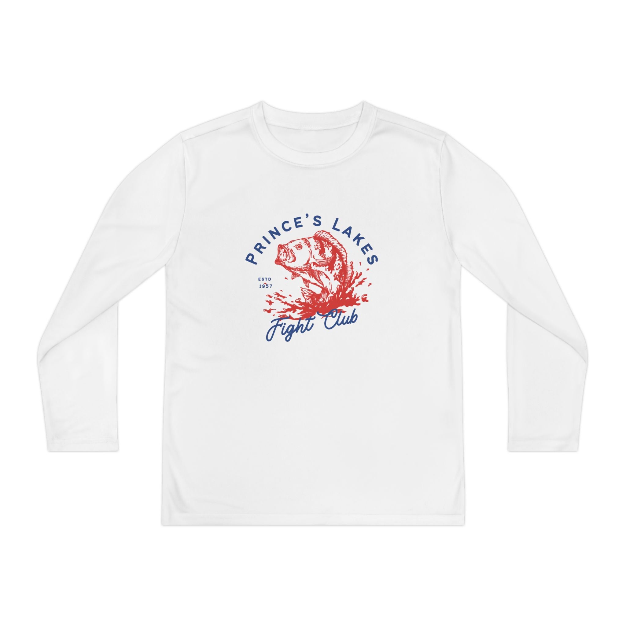 Youth Long Sleeve Tee — "Prince's Lakes Fight Club" Graphic