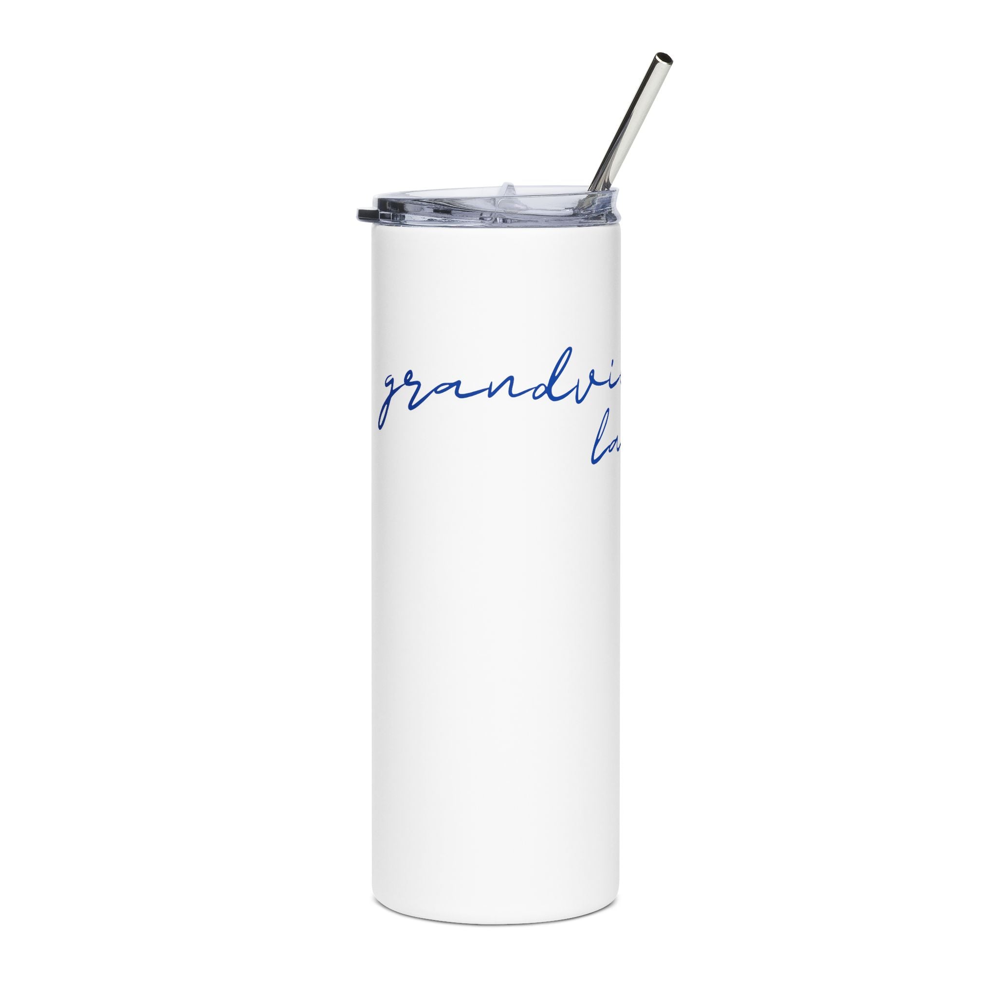 20oz Stainless Tumbler — Minimal Script "grandview lake" Travel Cup