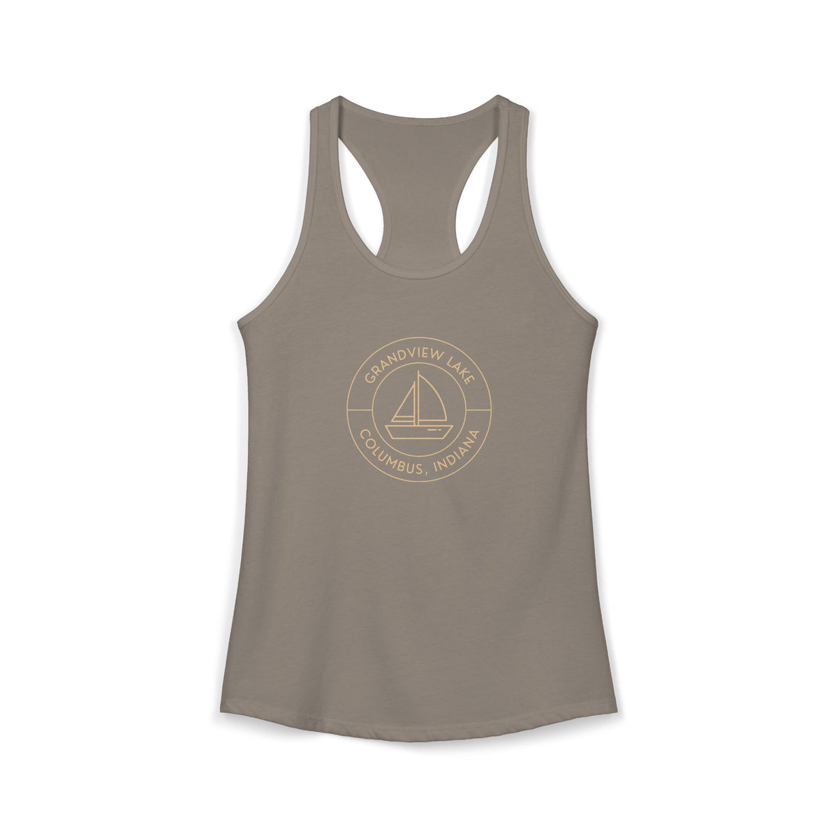 Women's Racerback Tank- Sailboat Grandview Lake