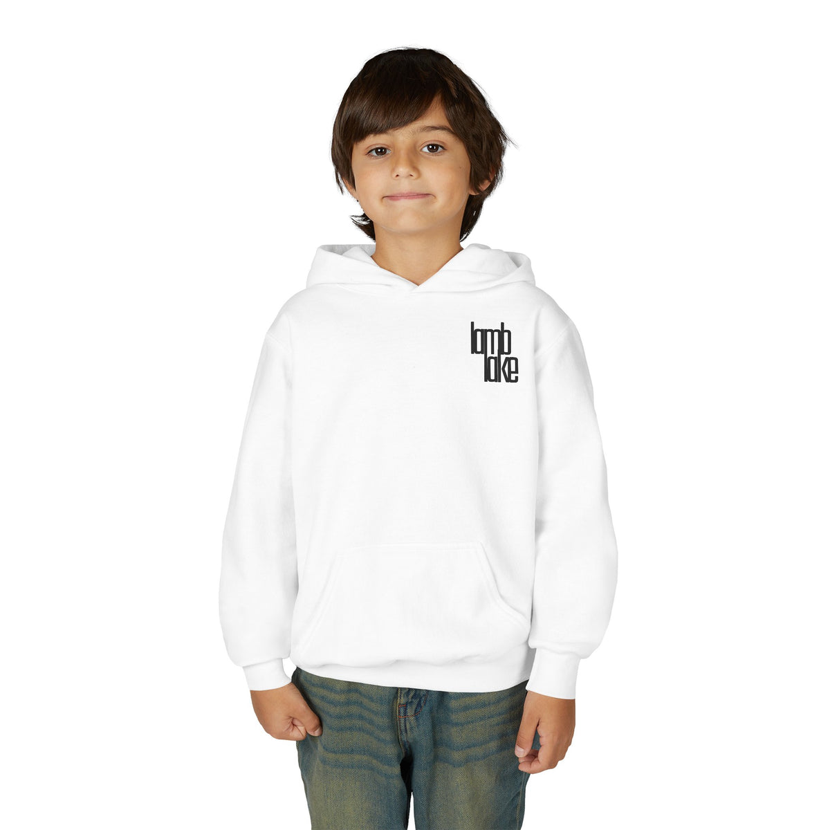 Youth Hoodie - Lamb Lake Retro Sunrise Logo Pullover