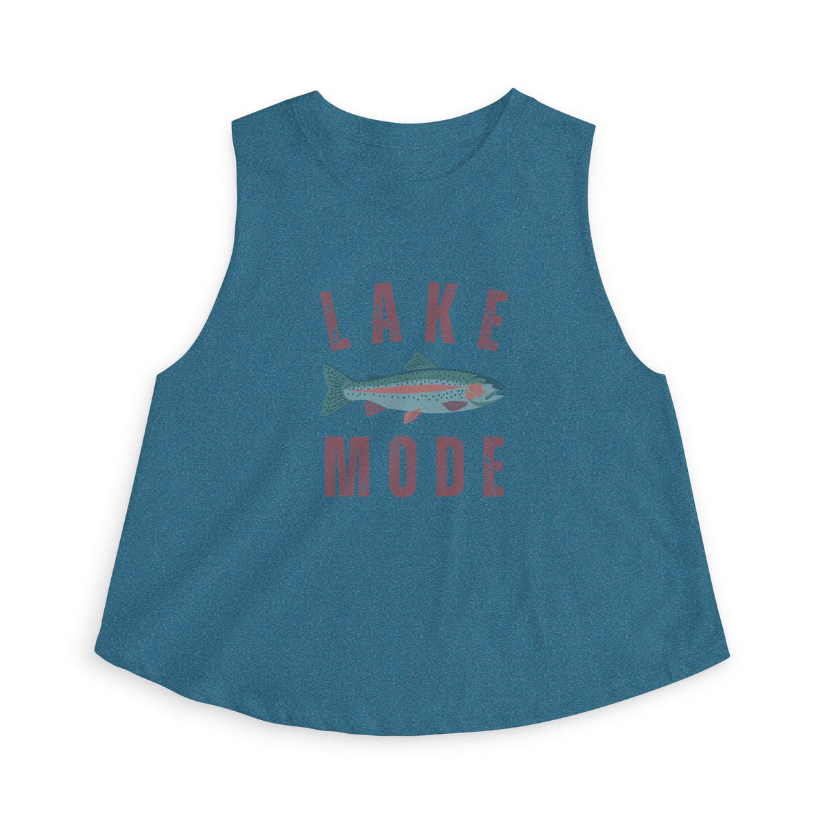 Lake Mode Women's Crop Tank Top – Fish Graphic