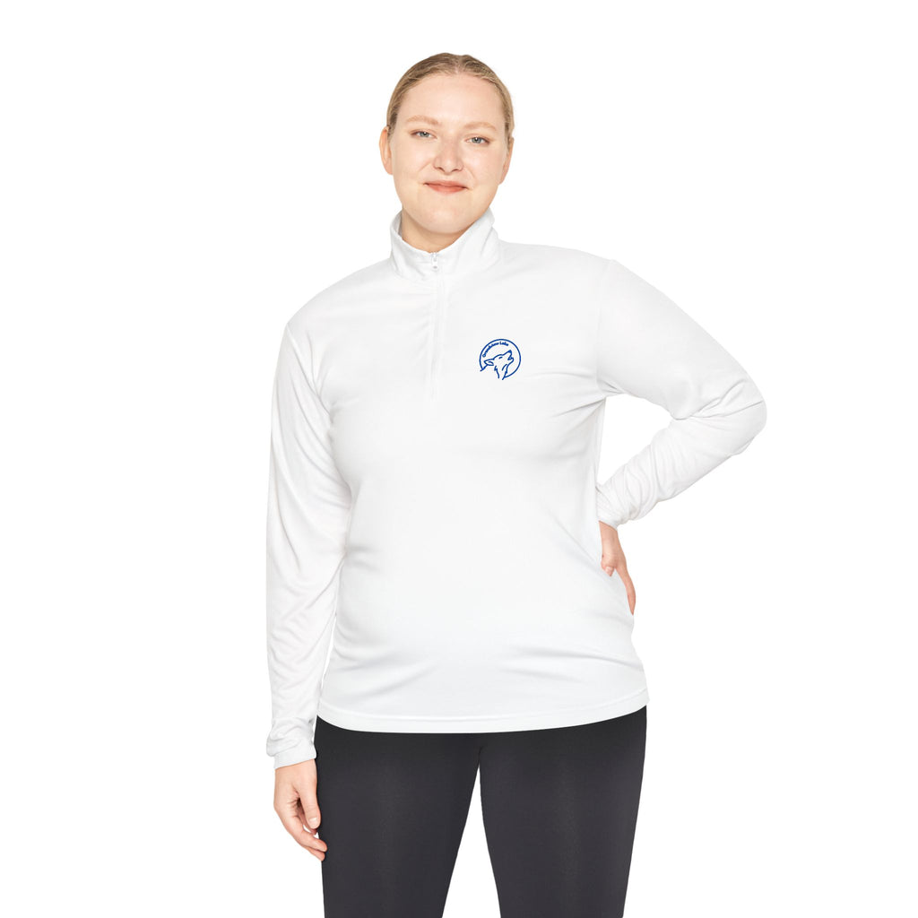 Grandview Quarter-Zip Pullover — Full Moon Club Branded Live Wolf Design