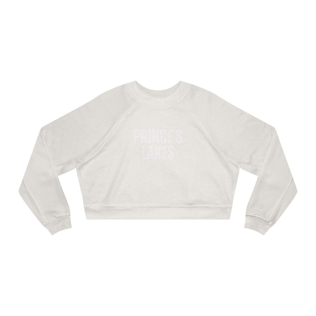 Cropped Pullover — 'Prince's Lakes' Minimal White Fleece for Women