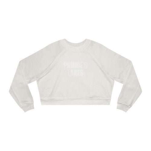 Cropped Pullover — 'Prince's Lakes' Minimal White Fleece for Women
