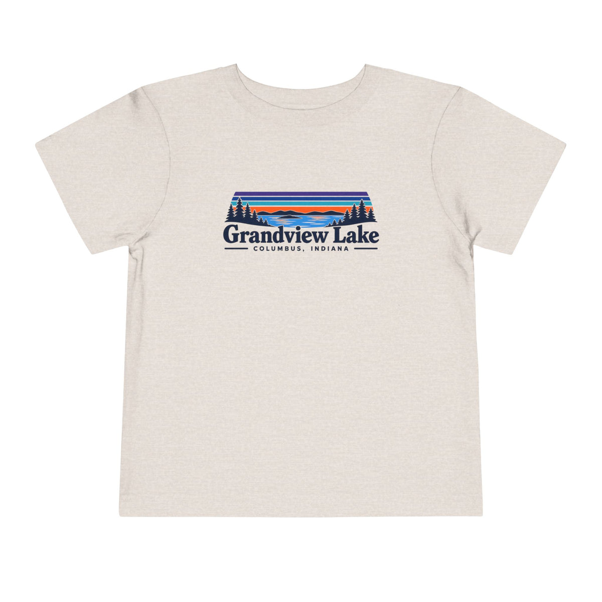 Toddler Tee - "Grandview Lake" Retro Sunset Graphic