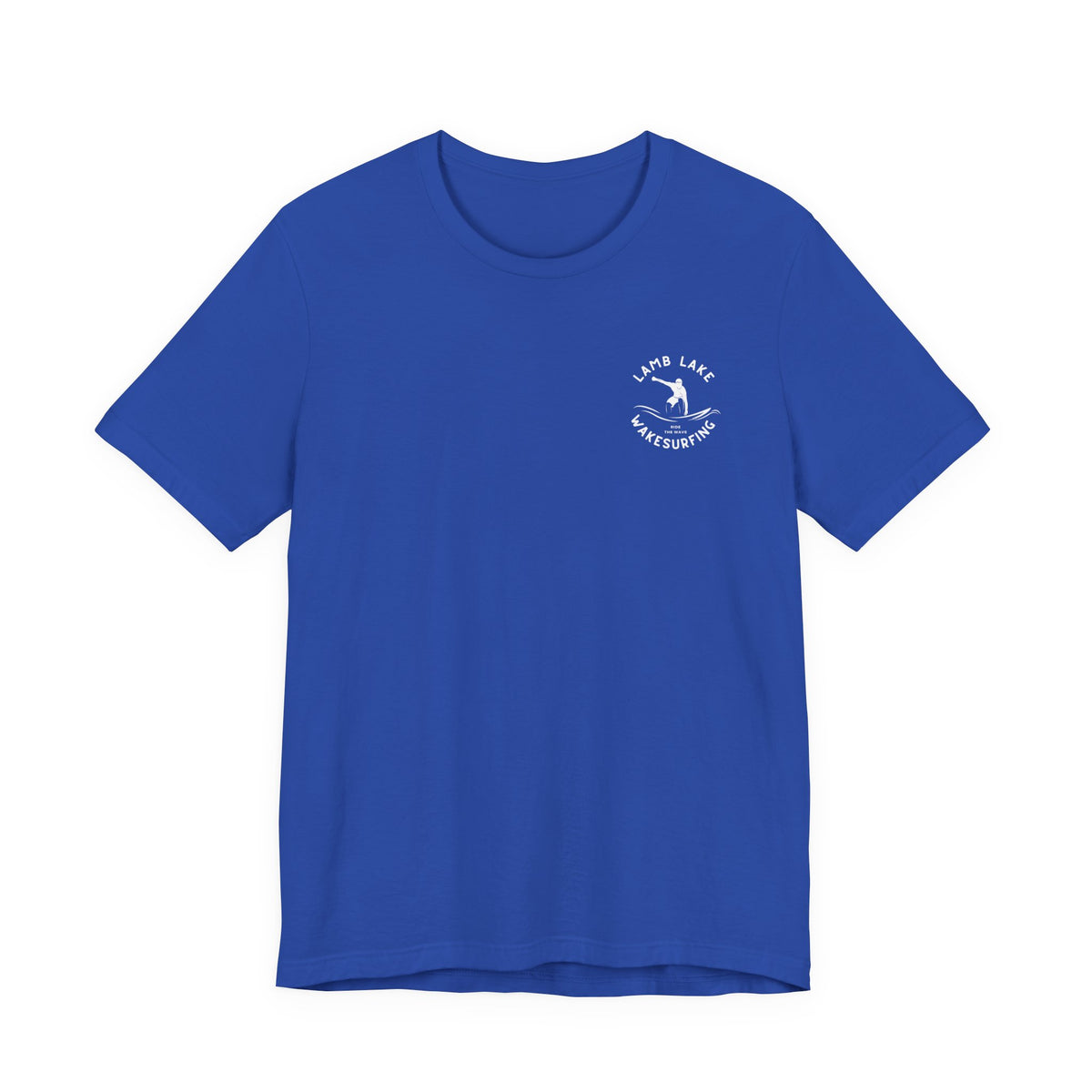 Wakesurf Pocket & Back Print Lamb Lake Minimalist Tee —  Short Sleeve Shirt