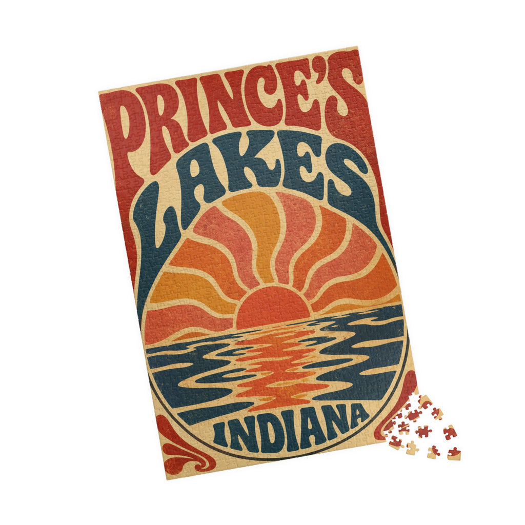 Prince's Lakes Concert Puzzle — Retro Lake Poster Jigsaw (1014 pcs)