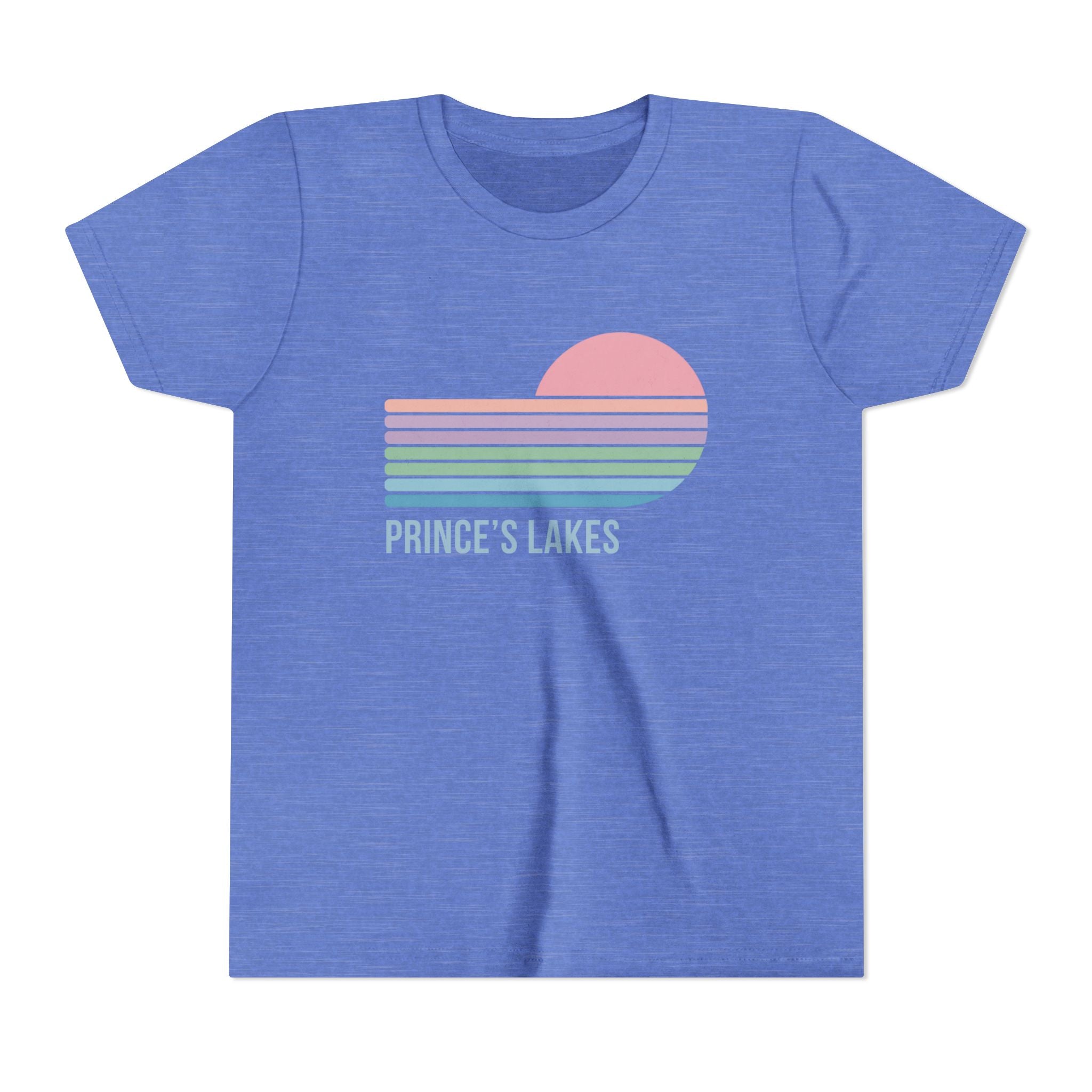 Youth Tee — 'Prince's Lakes' Pastel Retro Sunset Kids T-Shirt