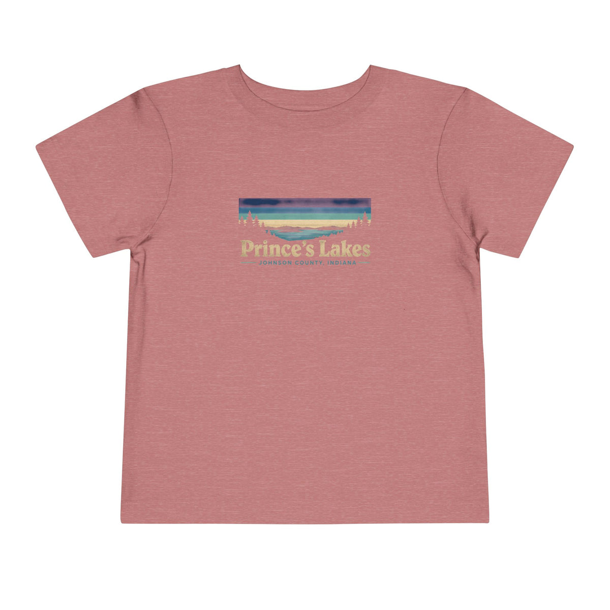 Toddler Tee - "Prince's Lakes" Retro Sunset Graphic