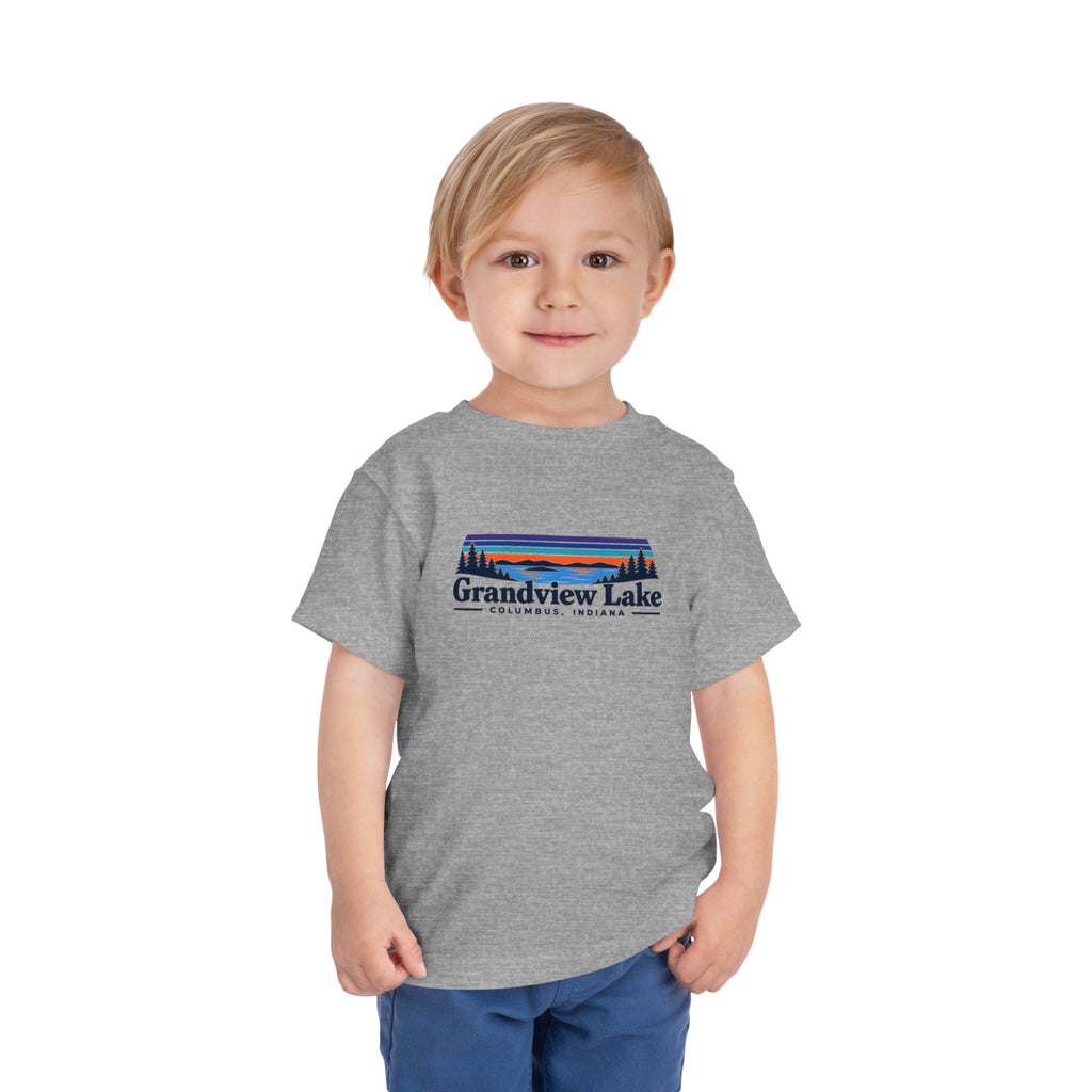 Toddler Tee - "Grandview Lake" Retro Sunset Graphic