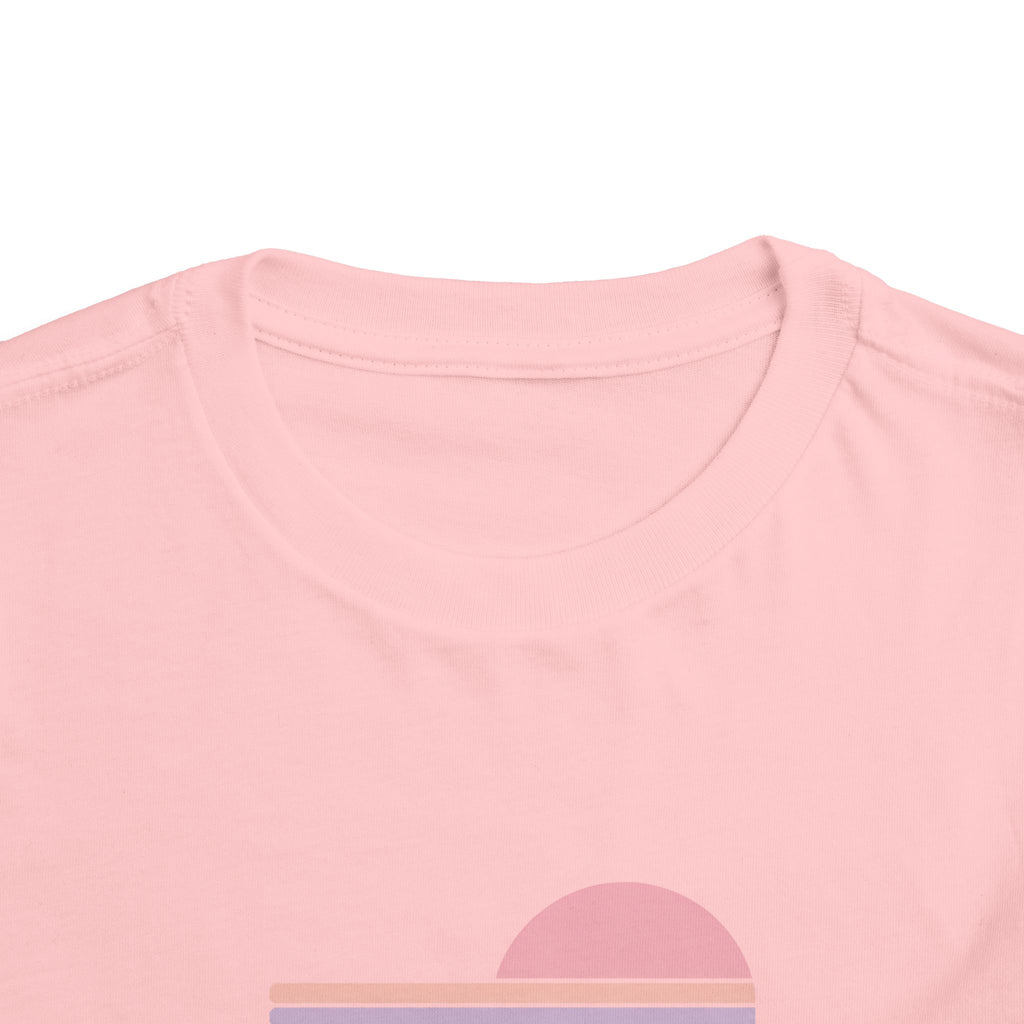 Toddler Tee - Retro Heart Sunset "Lamb Lake"