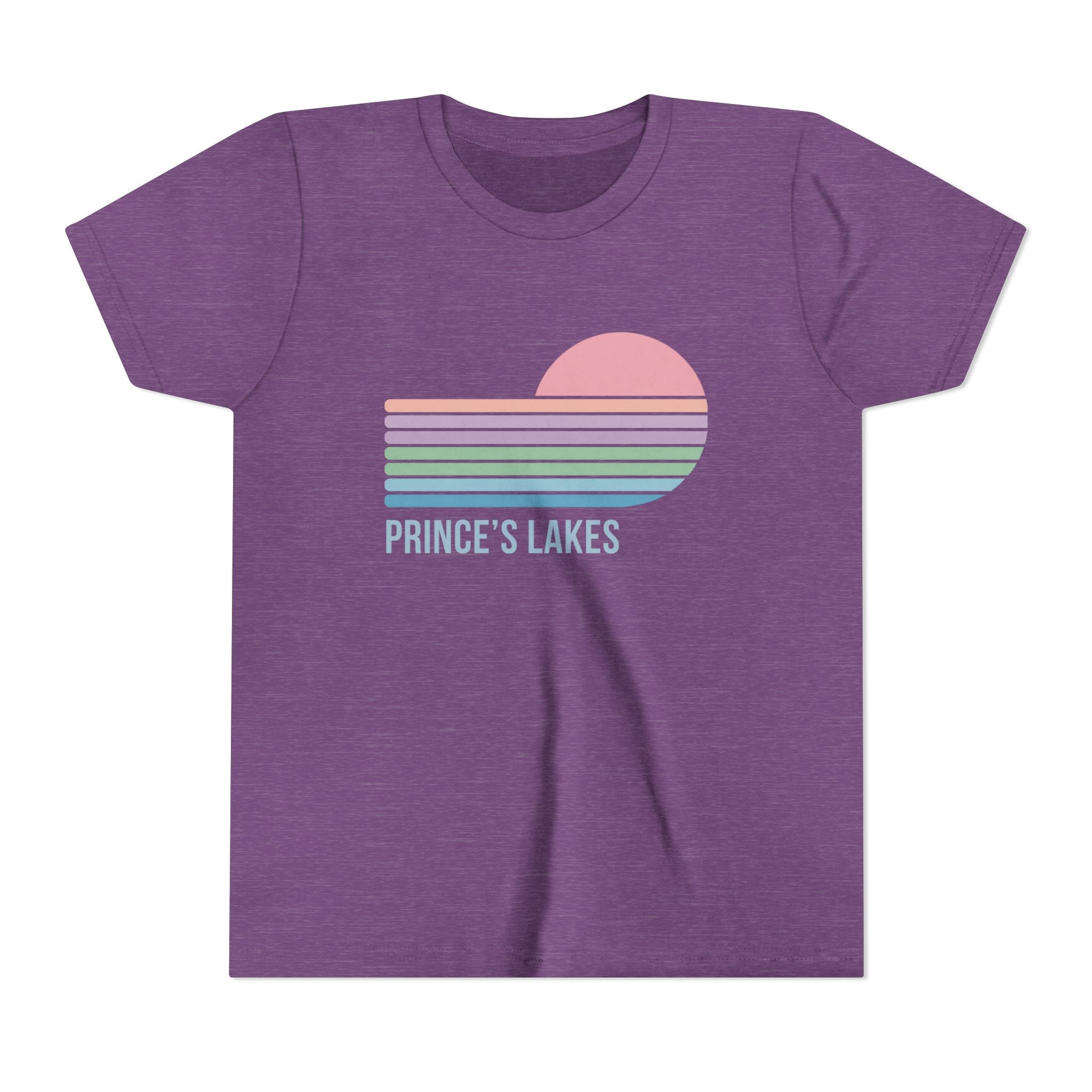 Youth Tee — 'Prince's Lakes' Pastel Retro Sunset Kids T-Shirt