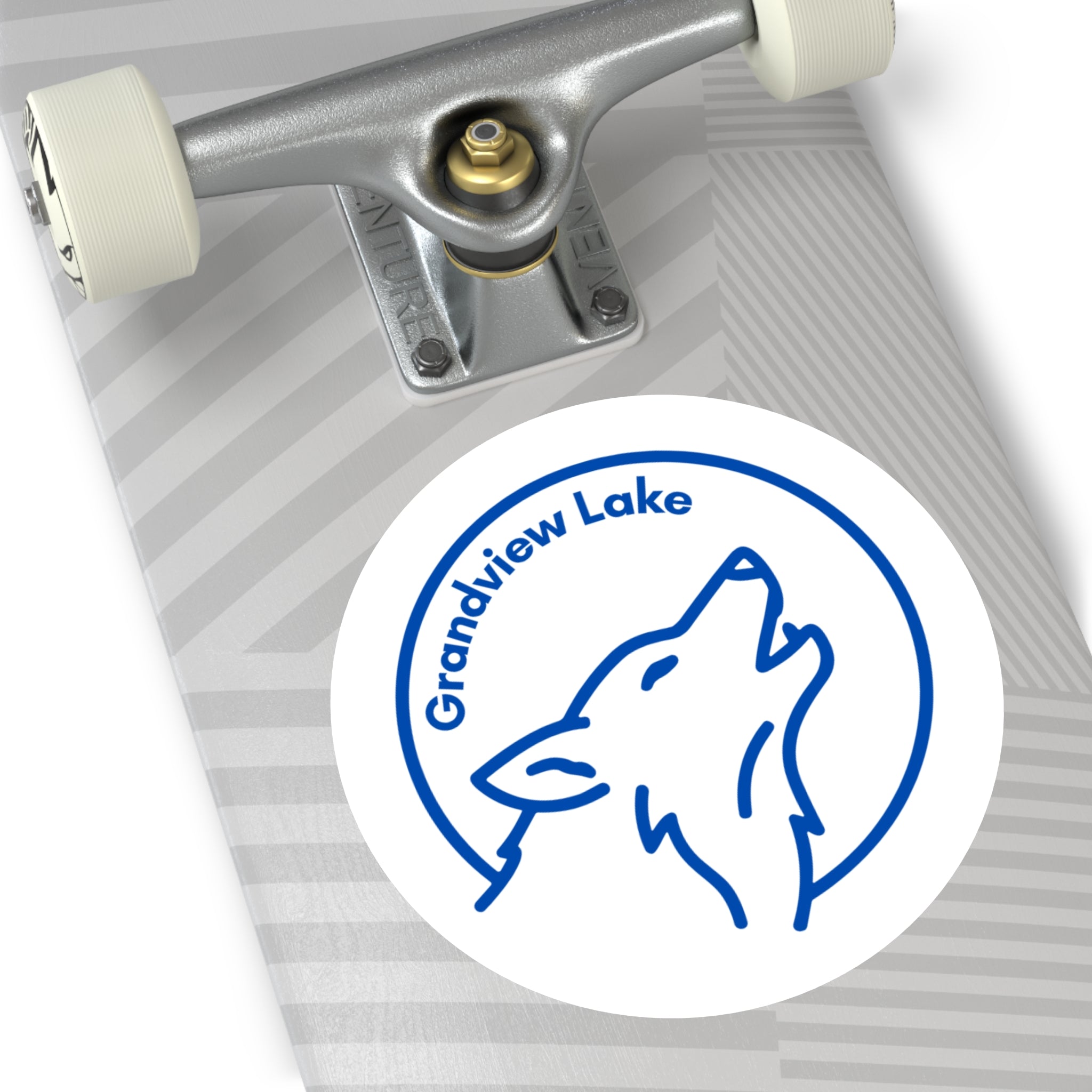 Grandview Lake Full Moon Club Round Vinyl Sticker