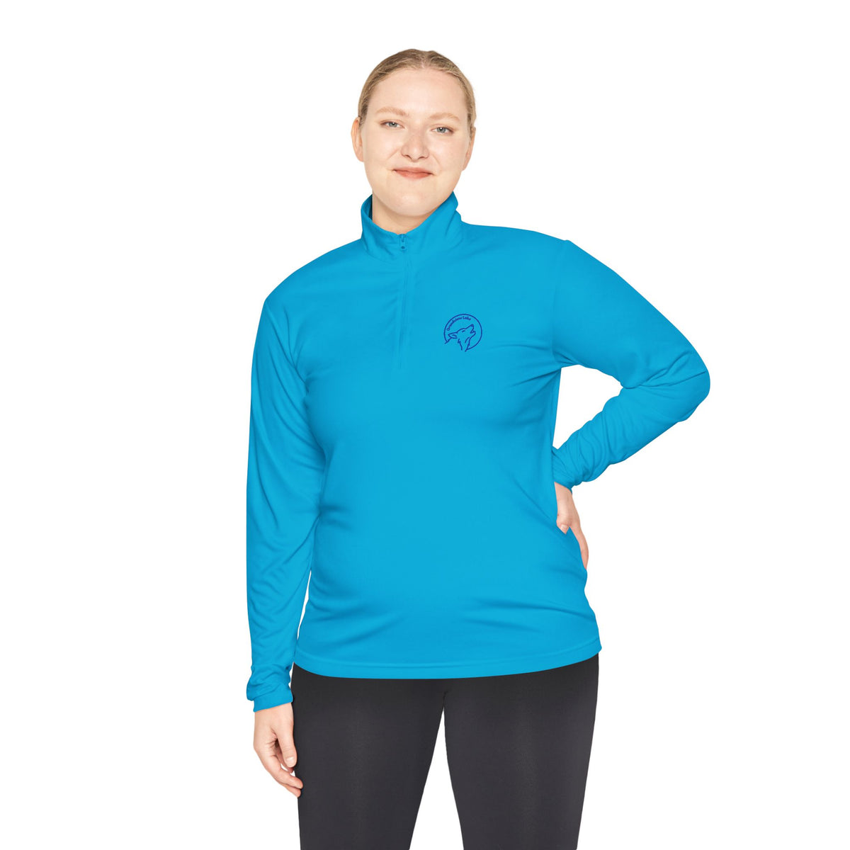 Grandview Quarter-Zip Pullover — Full Moon Club Branded Live Wolf Design