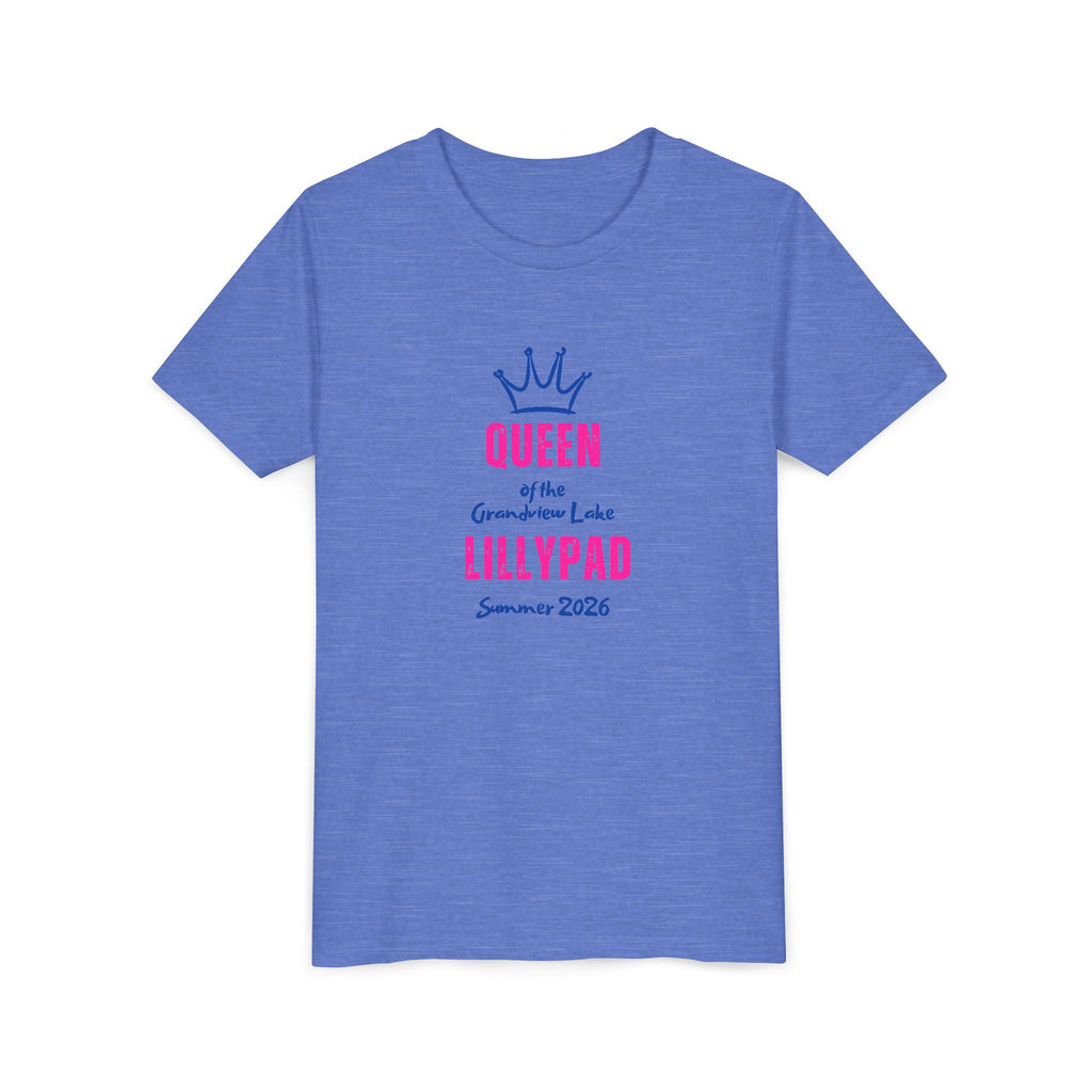 Youth Tee — "Queen of the Lillypad" Grandview Lake Crown Graphic Kids Shirt