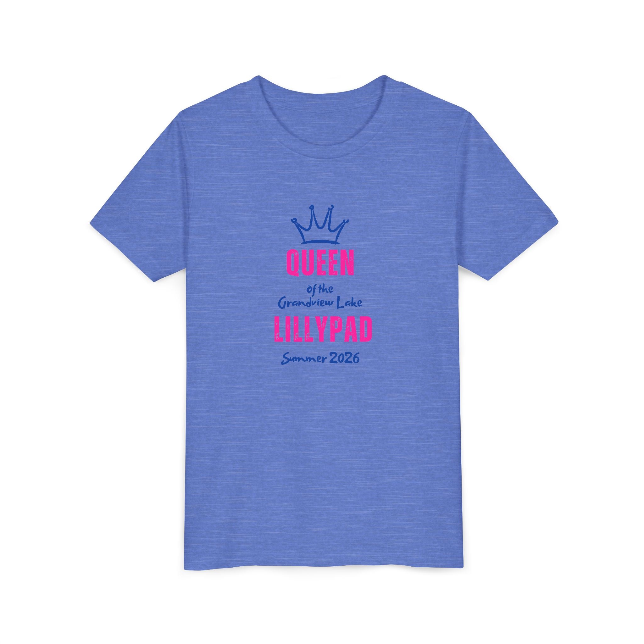 Youth Tee — "Queen of the Lillypad" Grandview Lake Crown Graphic Kids Shirt