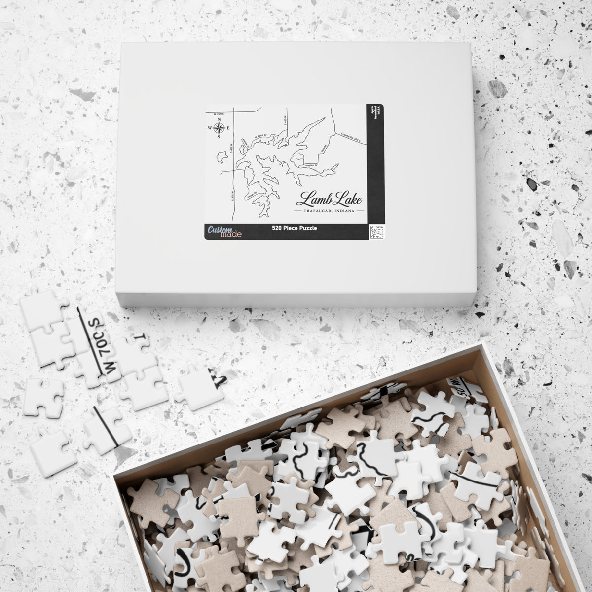 Lamb Lake Map Puzzle — Trafalgar, Indiana Jigsaw (520 pcs)