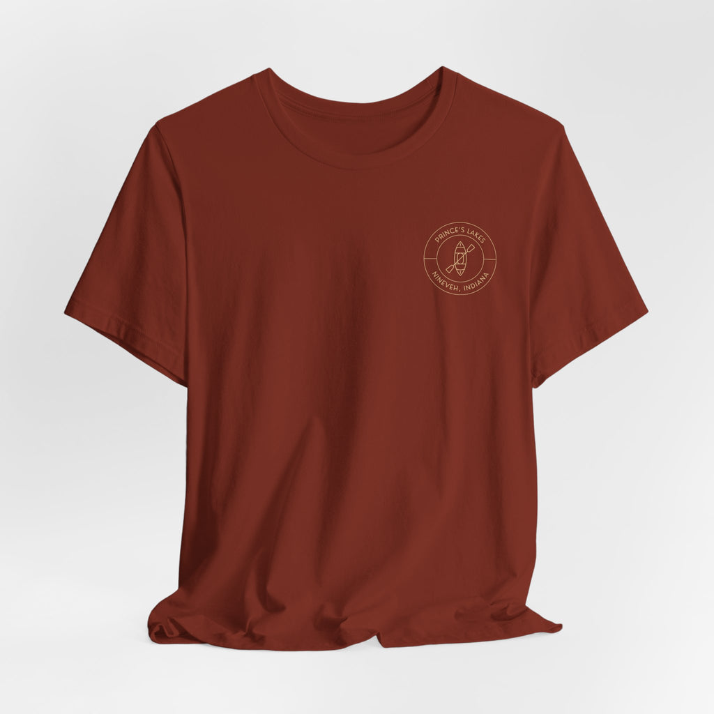 Kayak Pocket & Back Print Prince's Lakes Minimalist Tee —  Short Sleeve Shirt