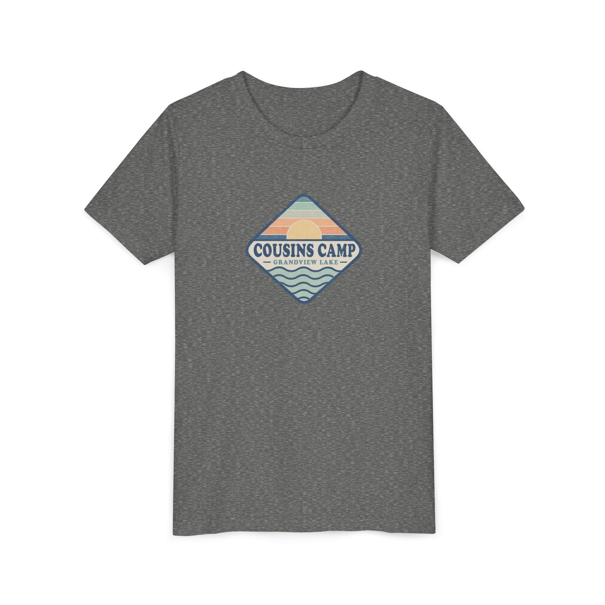 Cousins Camp Youth Tee — Retro Lakeside Summer Camp Kids Shirt