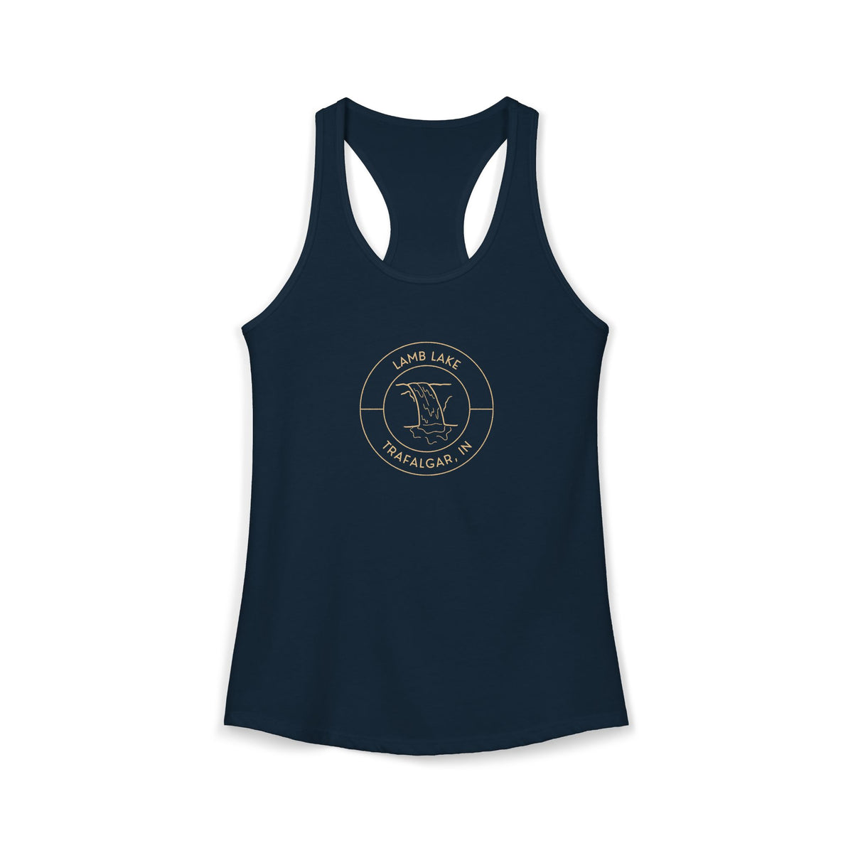 Women's Racerback Tank- Waterfall Lamb Lake